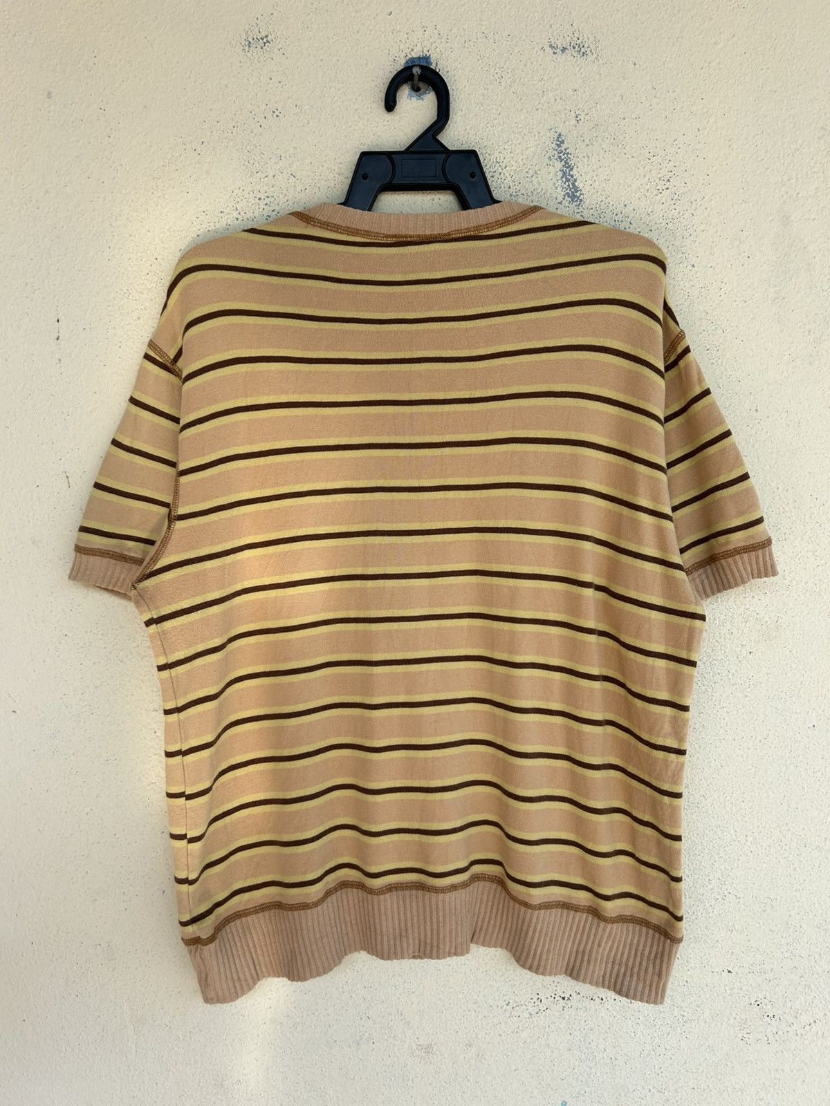 Hai Sporting Gear × Issey Miyake Hai Sporting Gear Stripes Short Sleeve Sweatshirt Size US M / EU 48-50 / 2 - 2 Thumbnail