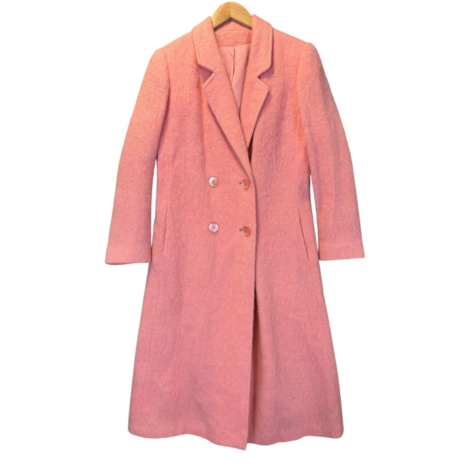 Other Vintage Pink Mohair Trench Coat Double Breasted Long Size M / US 6-8 / IT 42-44 - 1 Thumbnail