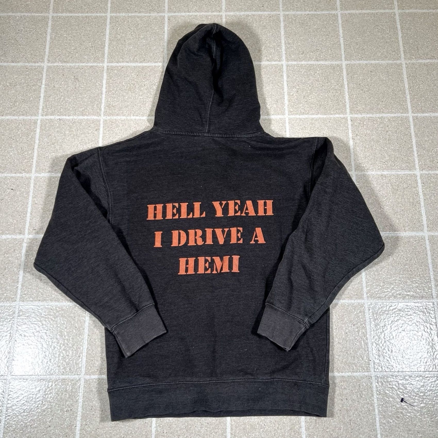 Vintage VINTAGE Hemi Mopar “Hell Yeah I Drive A Hemi“ Hoodie Pullover Sz M Grey Mens Size US M / EU 48-50 / 2 - 4 Thumbnail