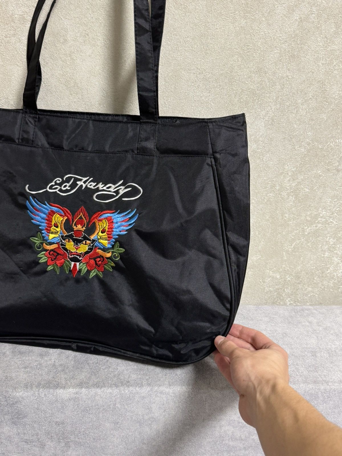 Ed Hardy × Vintage Vintage Ed Hardy Y2K big crossbody bag shopper Size ONE SIZE - 3 Thumbnail