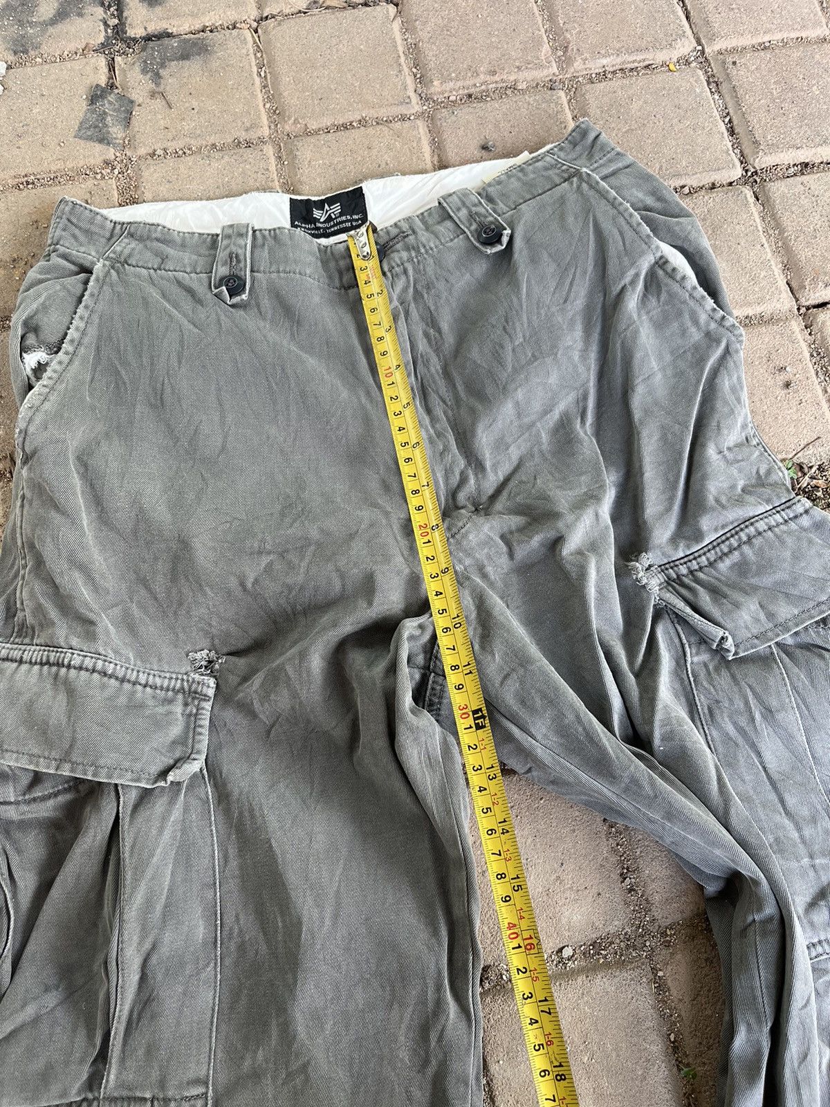 Alpha Industries × Vintage Vintage Alpha Industry Olive Military Cargopant Size US 28 / EU 44 - 10 Thumbnail