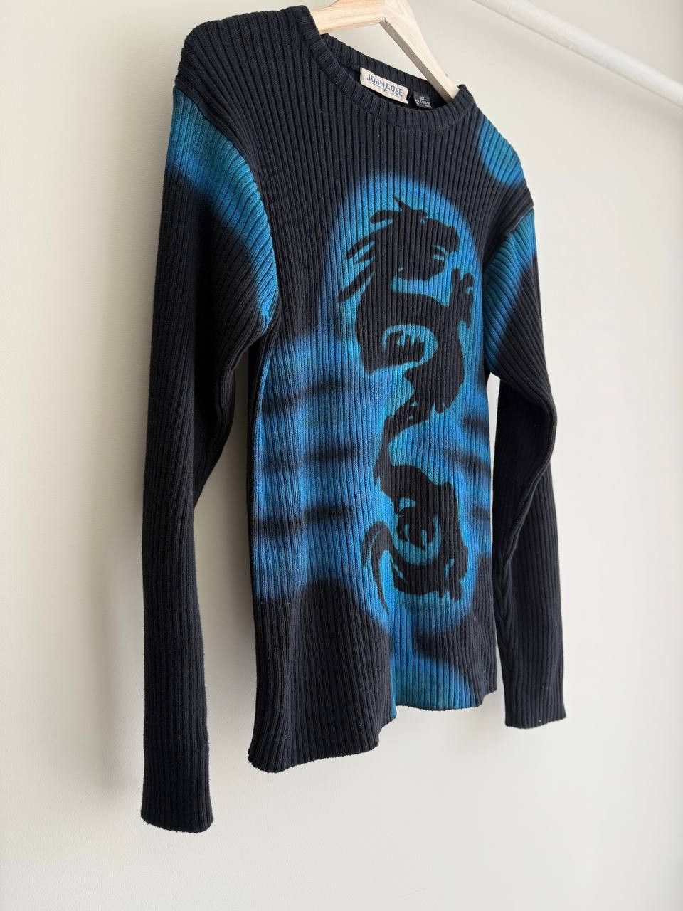 Japanese Brand John FGEE Vintage Avant Garde Dragon Y2K Tribal Knit Sweater Size US L / EU 52-54 / 3 - 2 Thumbnail