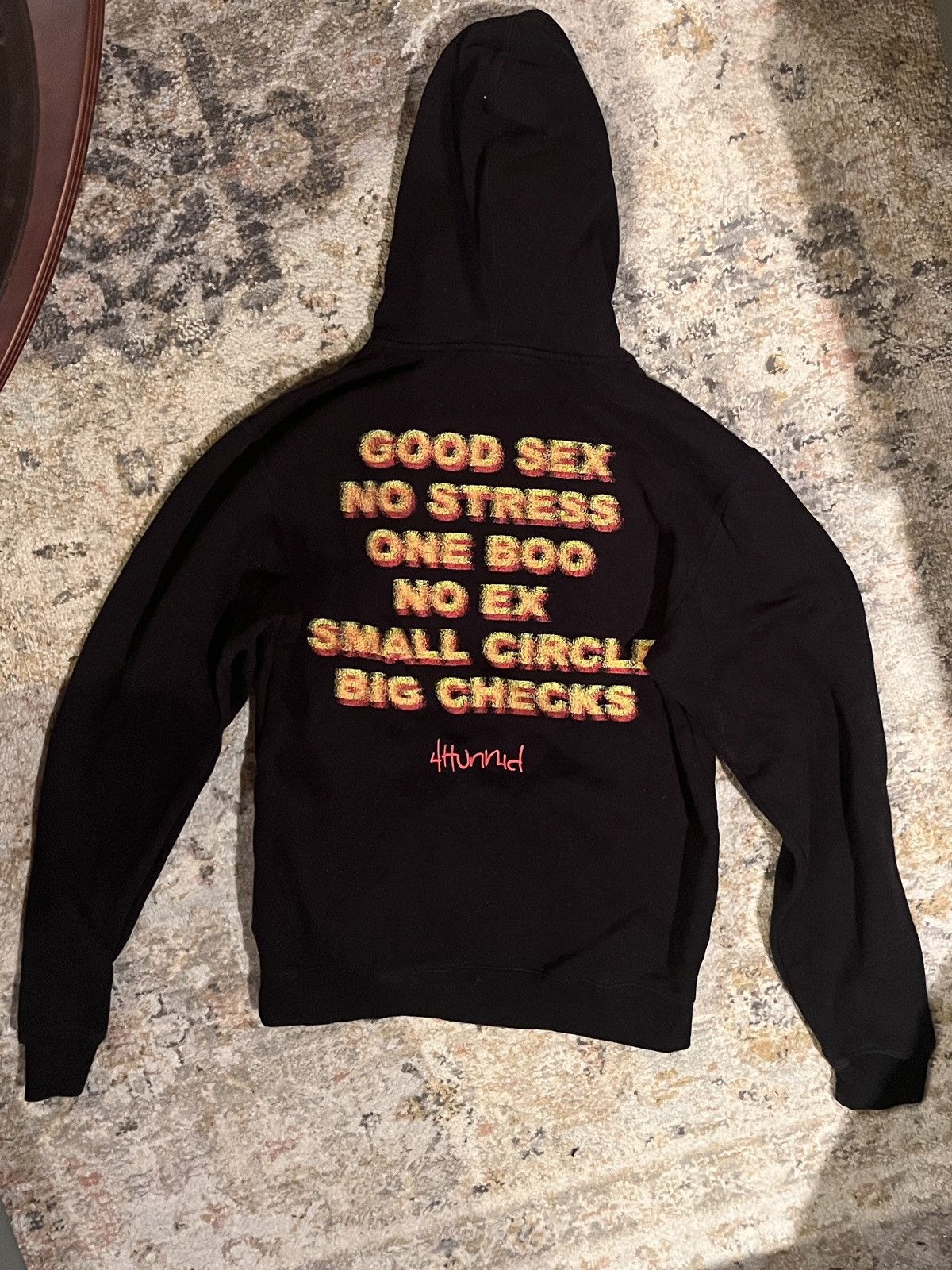 4HUNNID 4Hunnid Black Hoodie Red Logo Pullover Size US S / EU 44-46 / 1 - 5 Thumbnail