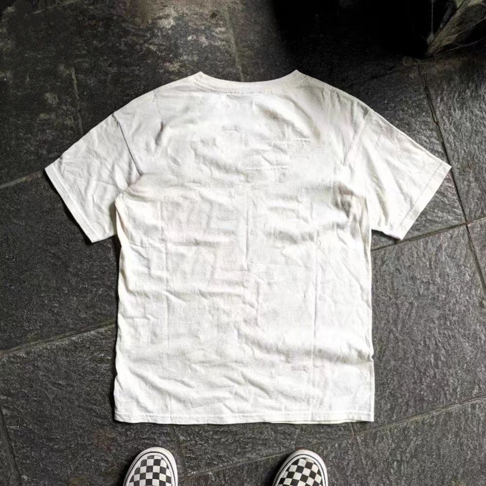 Vintage White washed retro fun graffiti print t-shirt Size US M / EU 48-50 / 2 - 2 Thumbnail