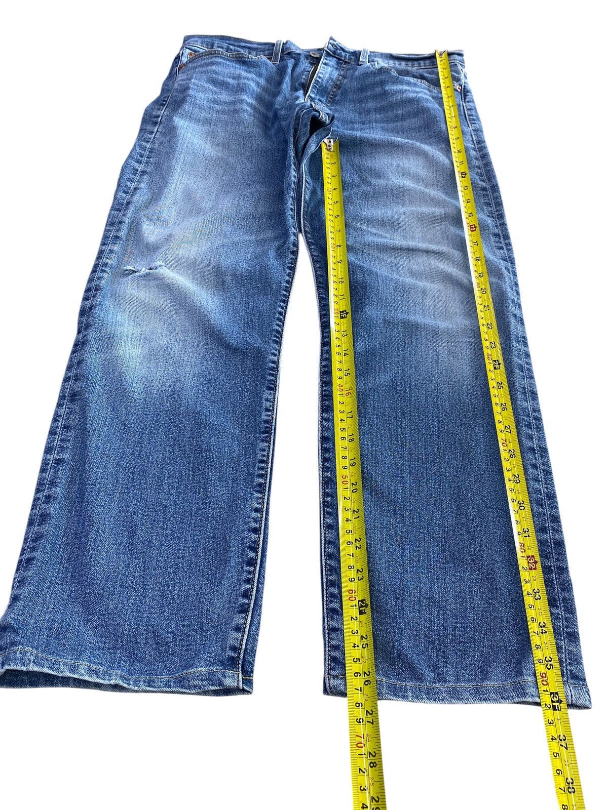 Levi's Vintage Levi’s 502 Blue Acid Wash Style Ripped Jeans Size US 34 / EU 50 - 7 Thumbnail