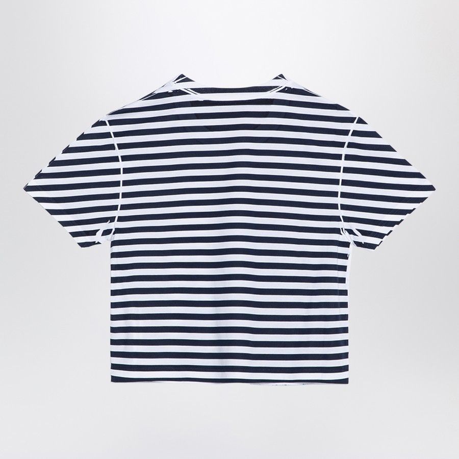 Gucci o1d2blof0824 Striped Cotton T-Shirt With Logo Print Size XS / US 0-2 / IT 36-38 - 2 Thumbnail