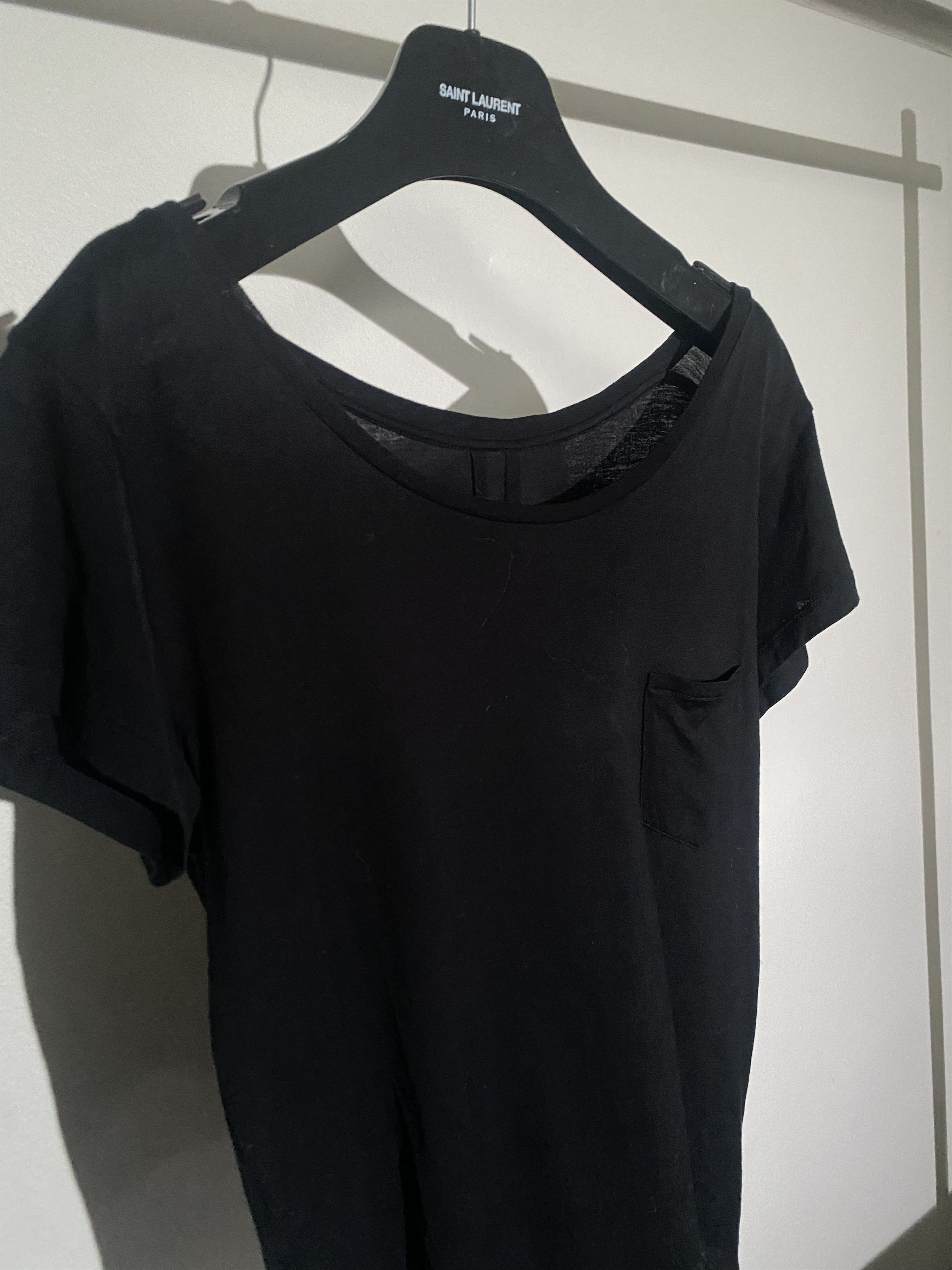 2014 Hedi Slimane one pocket deep v neck tee, view 3