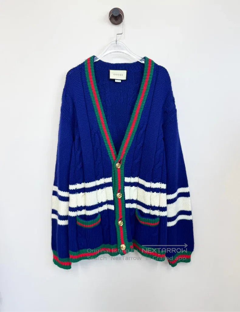 Gucci Gucci Blue and white double G gold buckle embroidered logo Size XS / US 0-2 / IT 36-38 - 1 Thumbnail