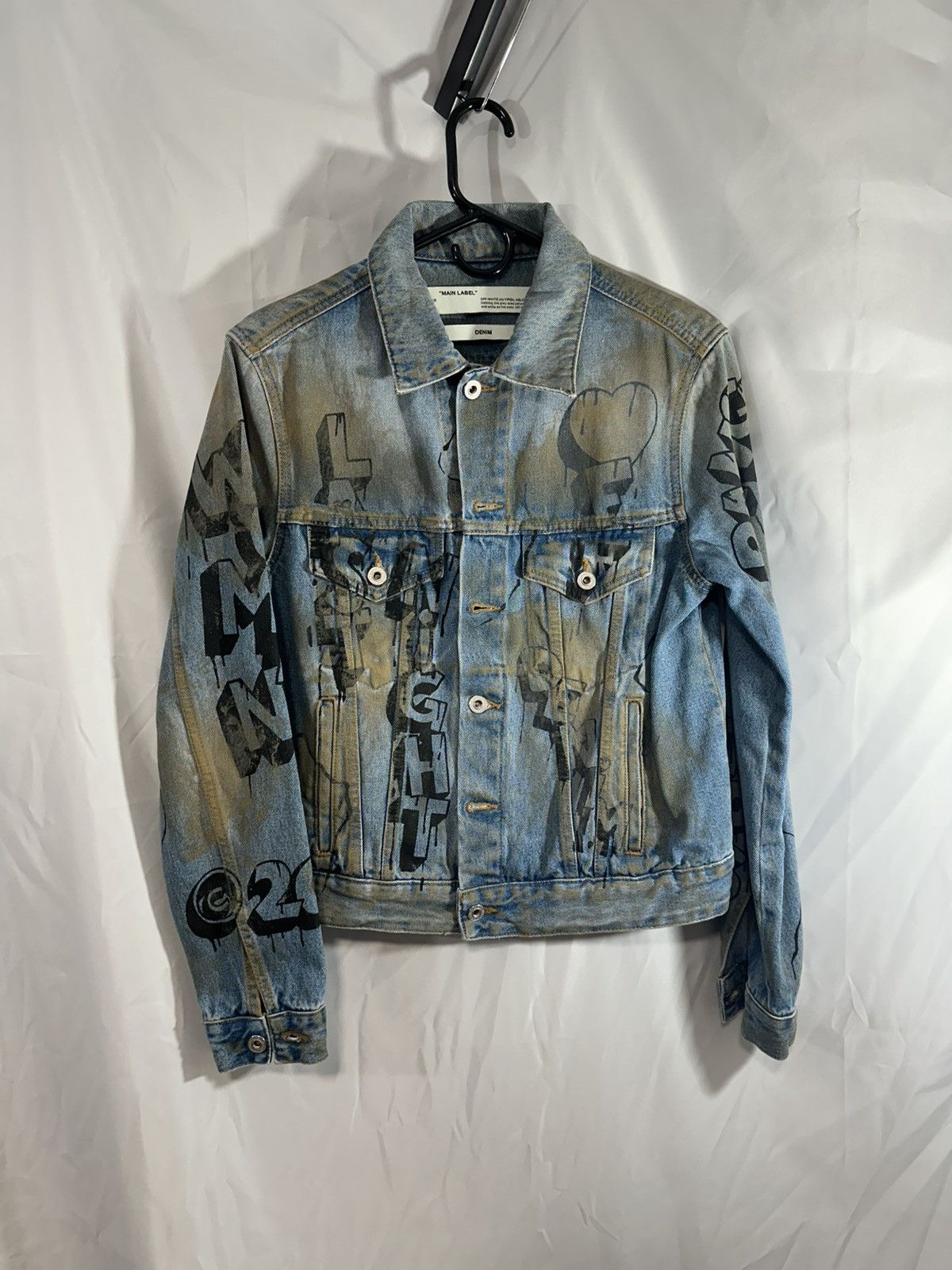 Off-White Off White Graffiti Denim Jacket Size US S / EU 44-46 / 1 - 3 Thumbnail