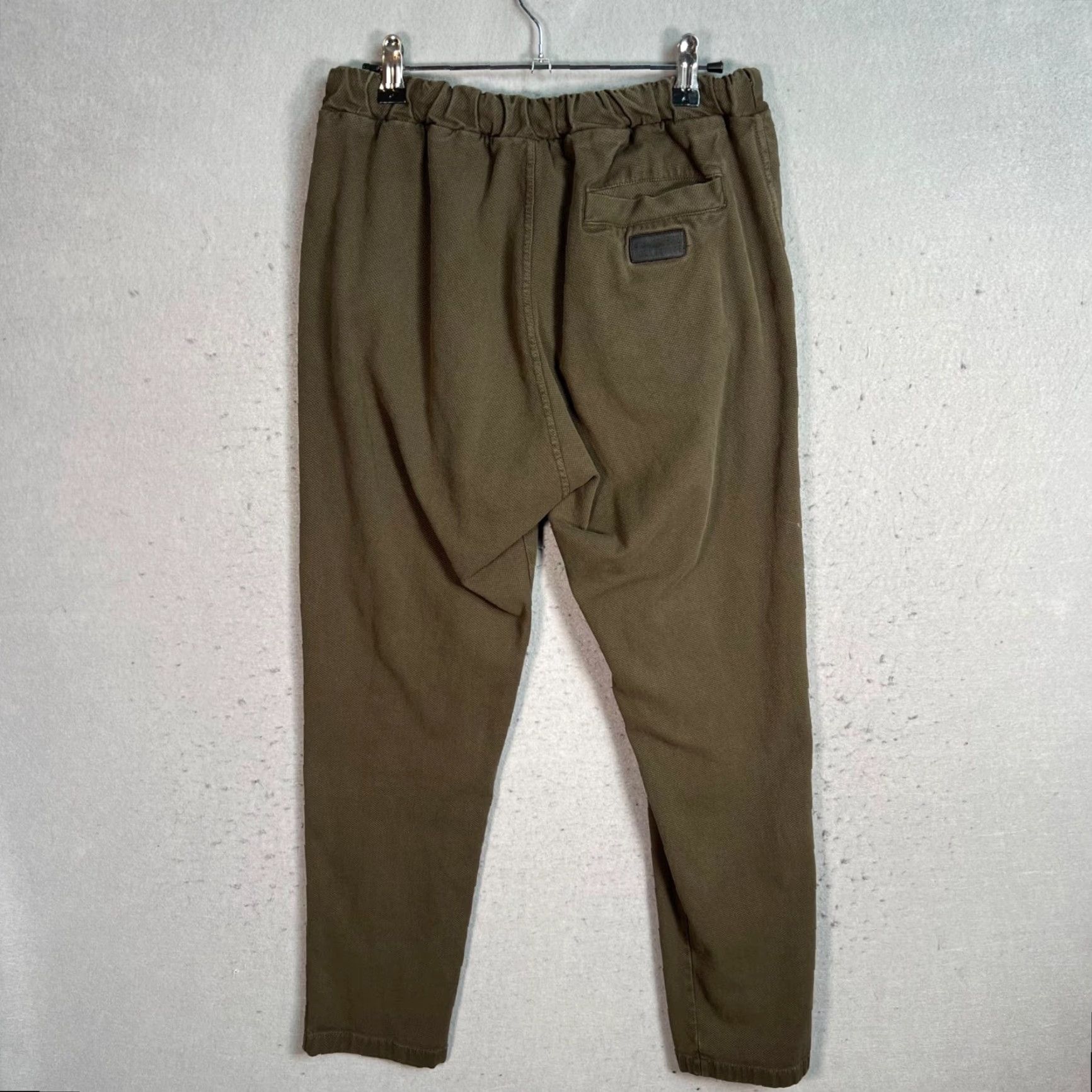 Olive VINTAGE The Kingless Olive Green Jogger Pants Women's Small Cotton Tapered Casual Pants Size 28" / US 6 / IT 42 - 2 Thumbnail