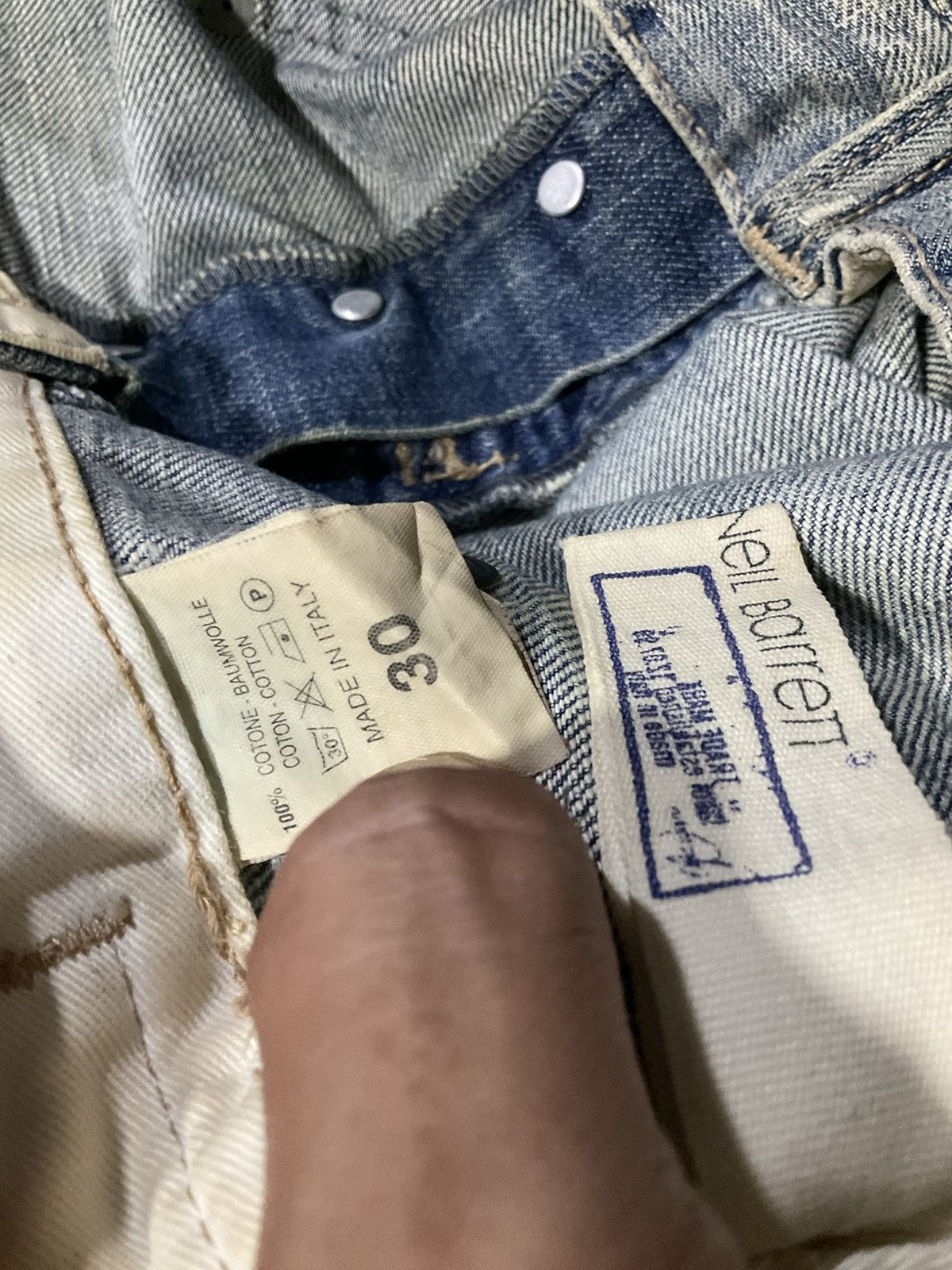 Japanese Brand × Neil Barrett 🔥Archived Neil Barret Distressed Denim Zipper Multi Pockets Size US 32 / EU 48 - 14 Thumbnail