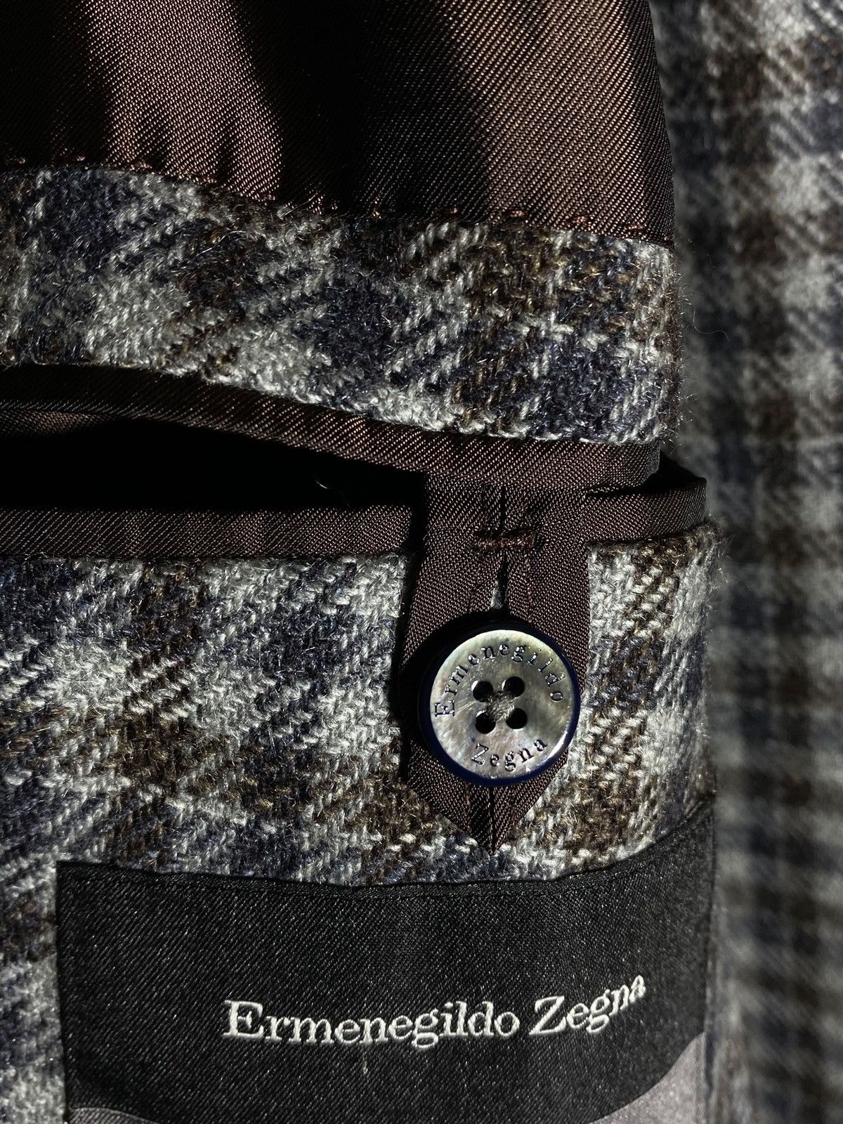 Ermenegildo Zegna Ermenegildo Zegna Soft-Constructed Checked Cashmere Blazer Size 48R - 17 Thumbnail