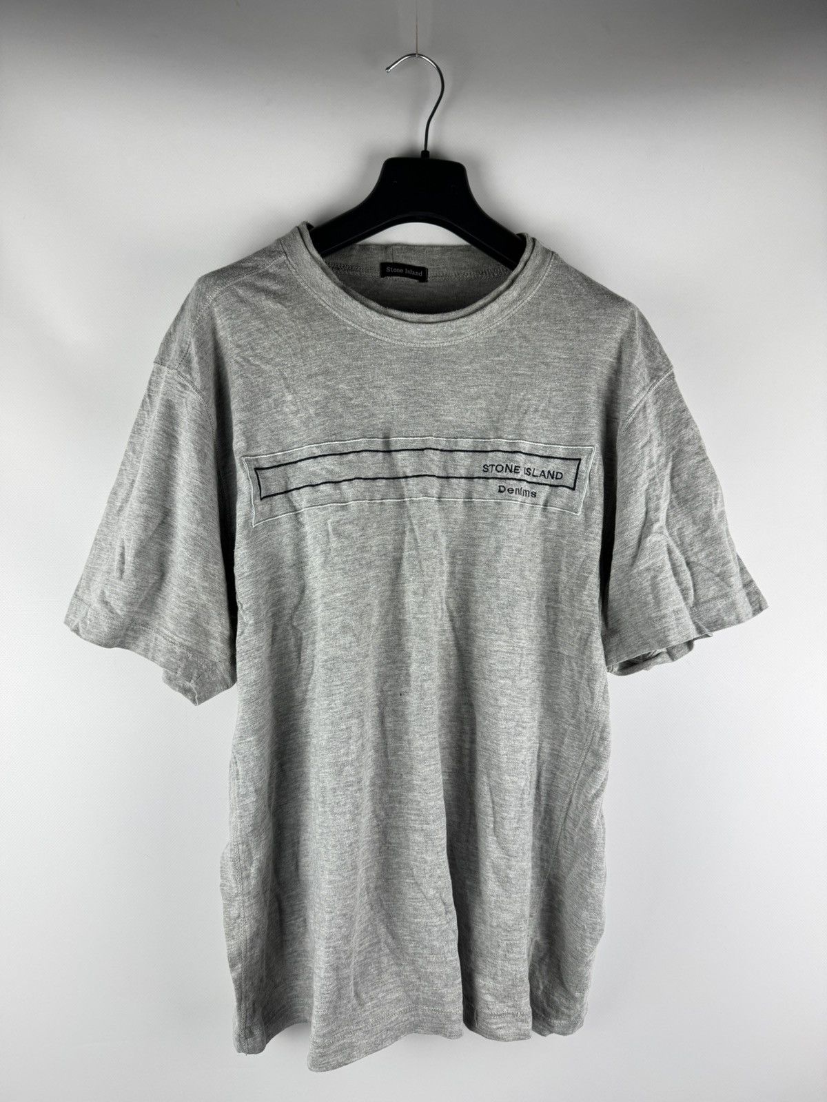 Stone Island Vintage 00s Stone Island Denims T-Shirt Gray Size US M / EU 48-50 / 2 - 1 Thumbnail