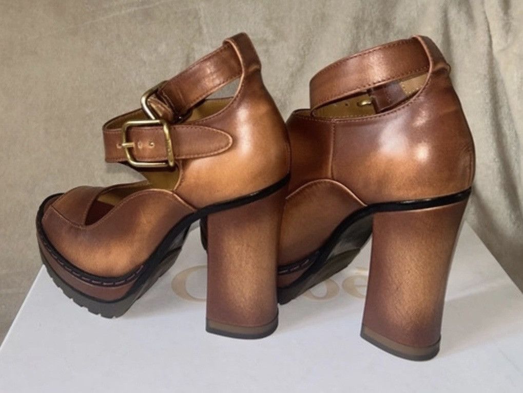 Chloe Chloé Leather “Western Daisy” sandals - Canyon Brown Size US 6 / IT 36 - 5 Thumbnail