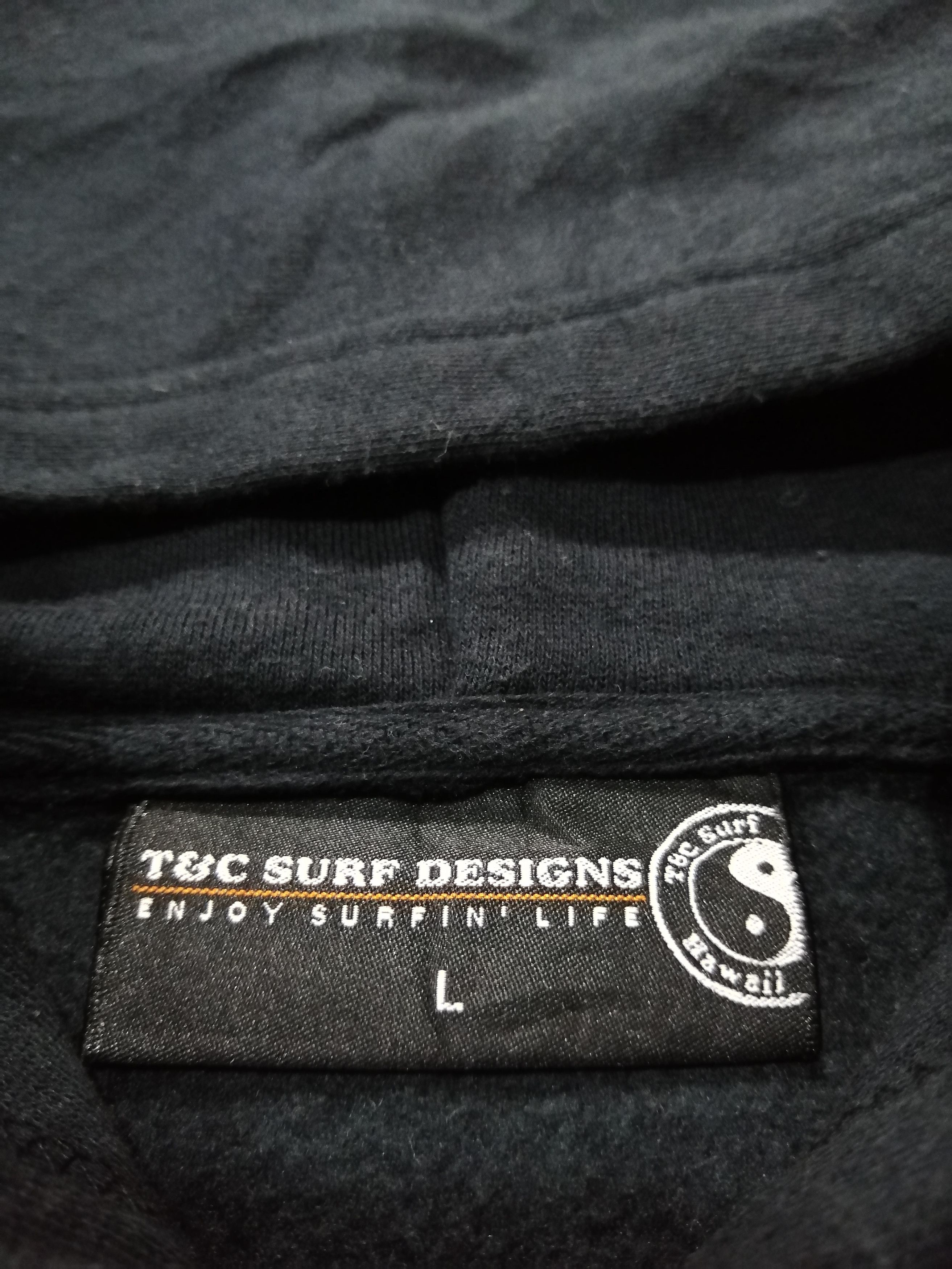 Designer Vtg T&C Surf Design Hawaii Big Logo Zipper Hoodie Sweater Size US L / EU 52-54 / 3 - 5 Thumbnail