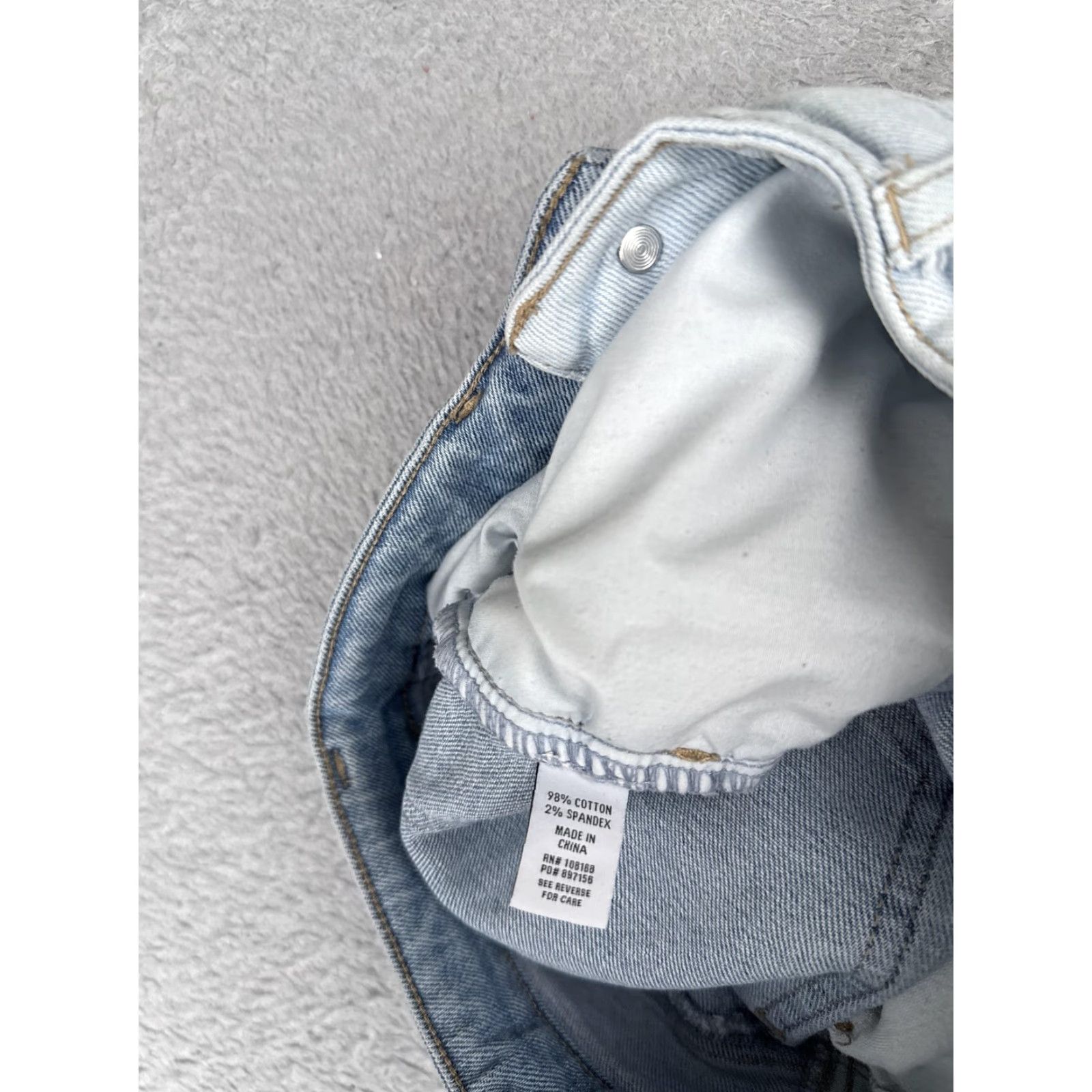 Rsq RSQ Jeans Womens 25 Two Tone High Rise Distressed Raw Hem Light Dark Wash Ripped Jeans Size 42" / US 20 - 7 Thumbnail