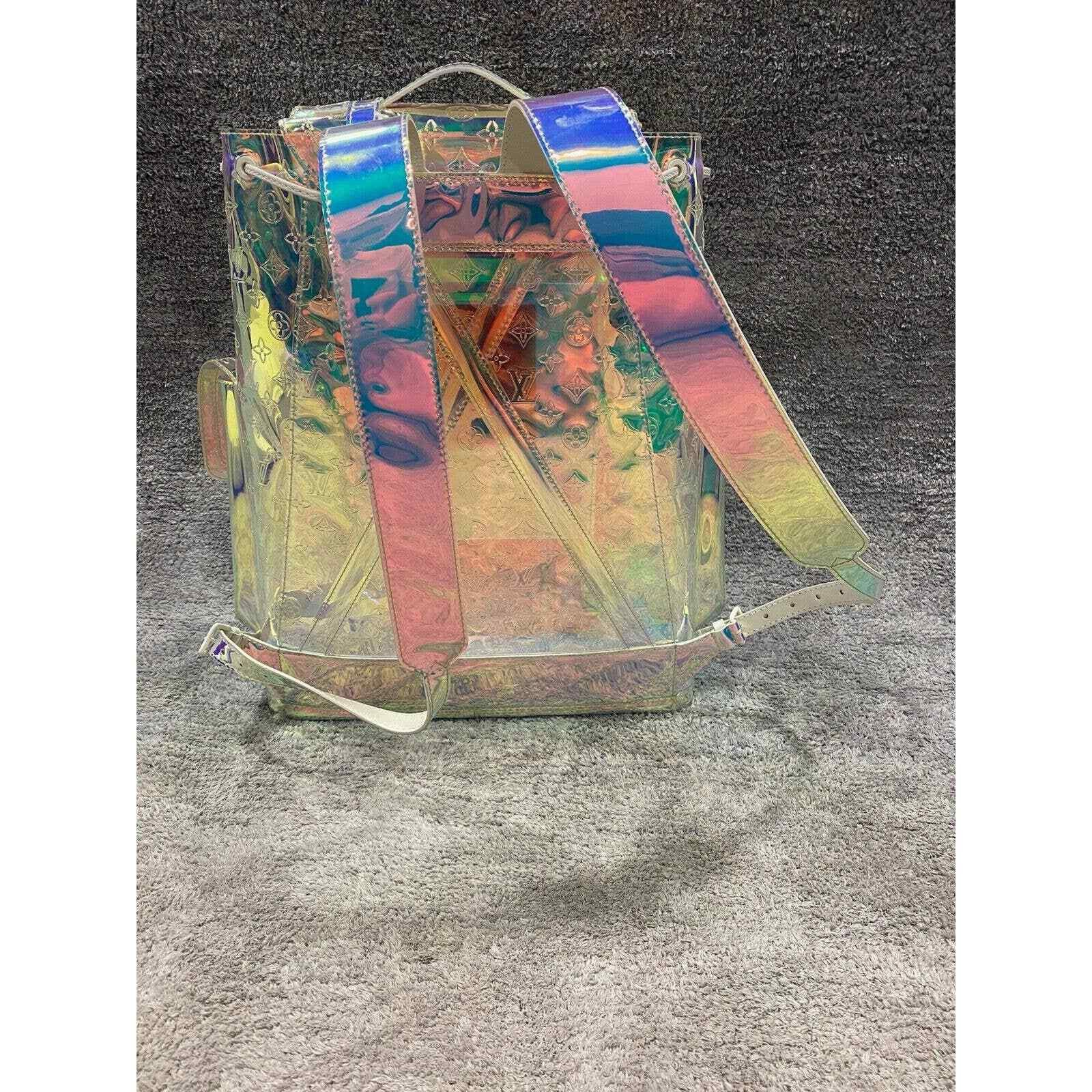 Louis Vuitton Louis Vuitton Iridescent Monogram PVC Logo Backpack Bag Size ONE SIZE - 9 Thumbnail