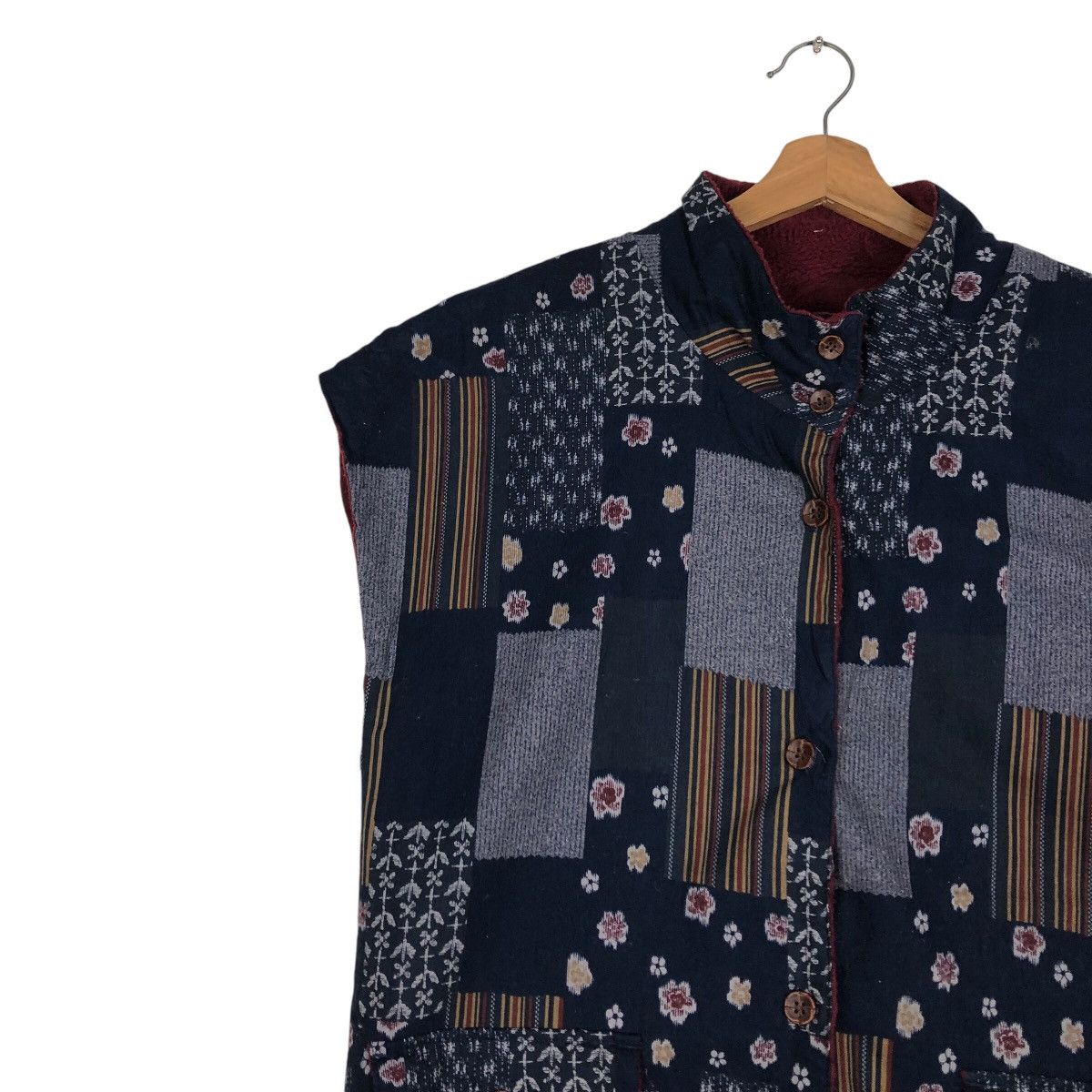 Japanese Brand × Vintage 📌Vintage Renge Vest Traditional Japan Design Native Aztec Size US L / EU 52-54 / 3 - 8 Thumbnail