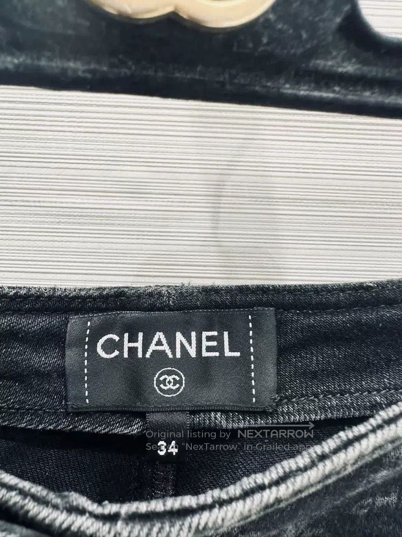 Chanel Chanel 23a camelia flared jeans Size 42" / US 20 - 2 Thumbnail
