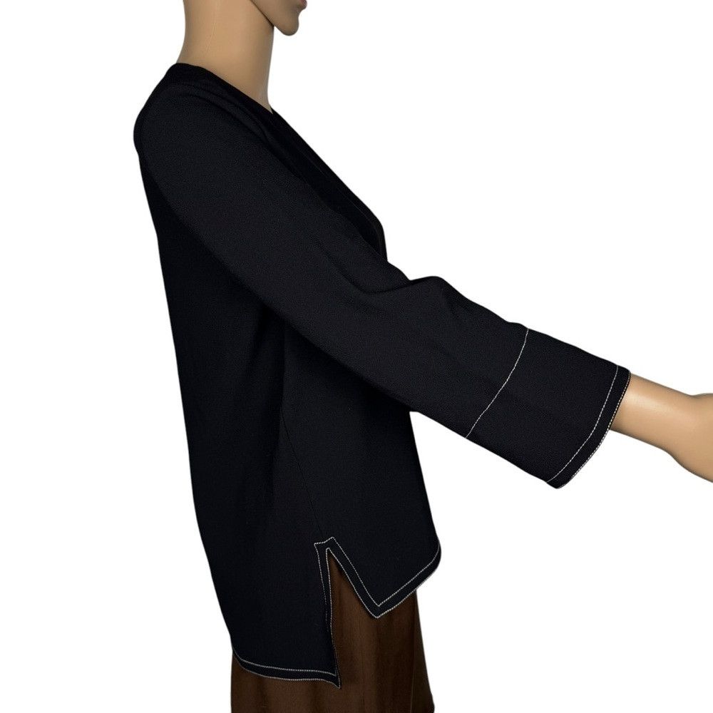 Zara NWT New Zara Black Shoulder Button Blouse Size XS Size XS / US 0-2 / IT 36-38 - 3 Thumbnail