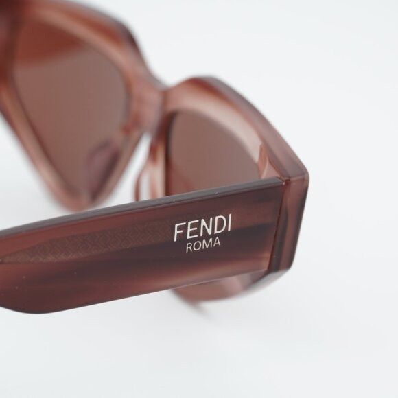 Fendi Fendi FE40163U 74S Sunglasses Striped Pink Cat Eye Frame Size ONE SIZE - 5 Thumbnail