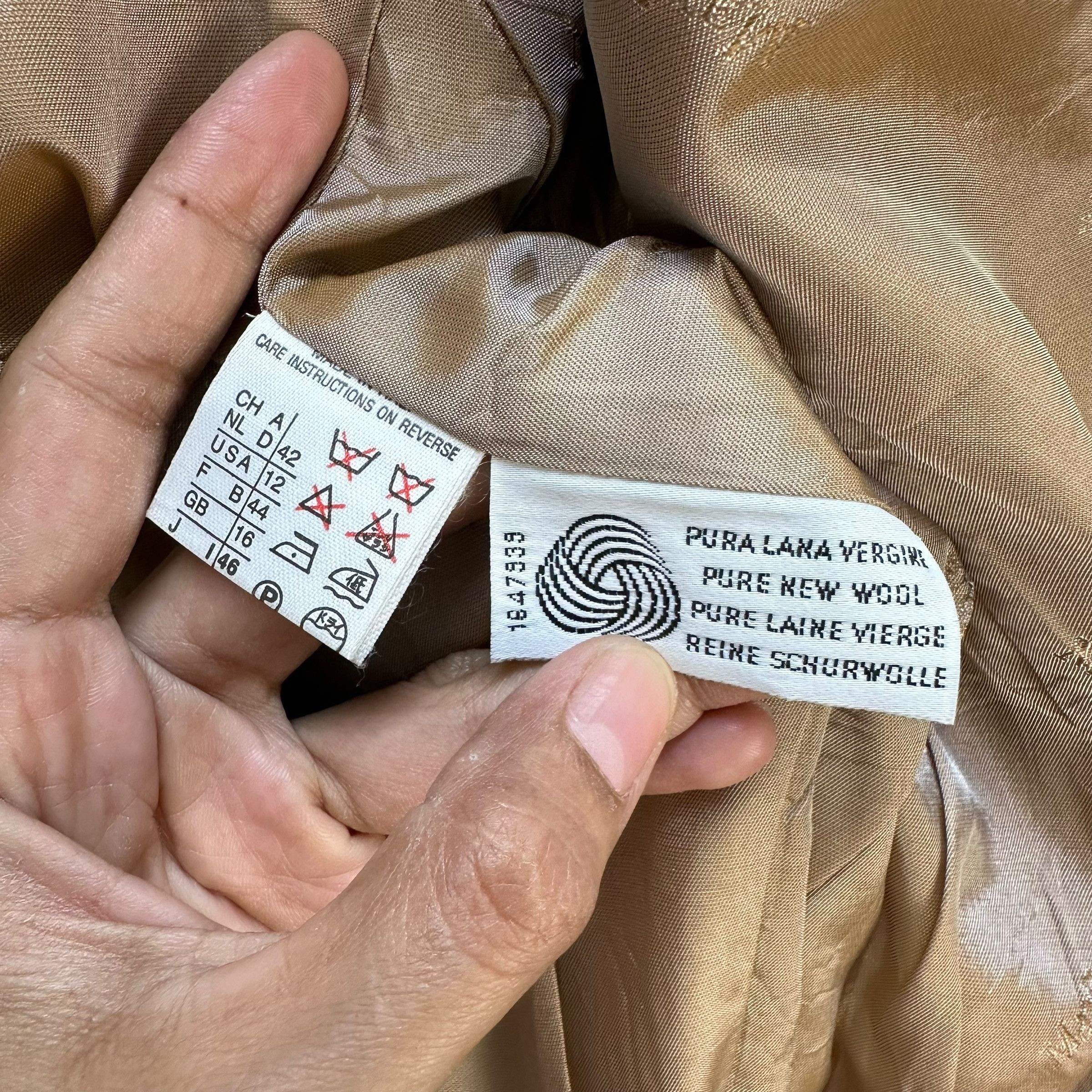 Max Mara MAX MARA Sportmax Brown Wool Suit Jacket Blazer #A40-0898 Size XL / US 12-14 / IT 48-50 - 7 Thumbnail