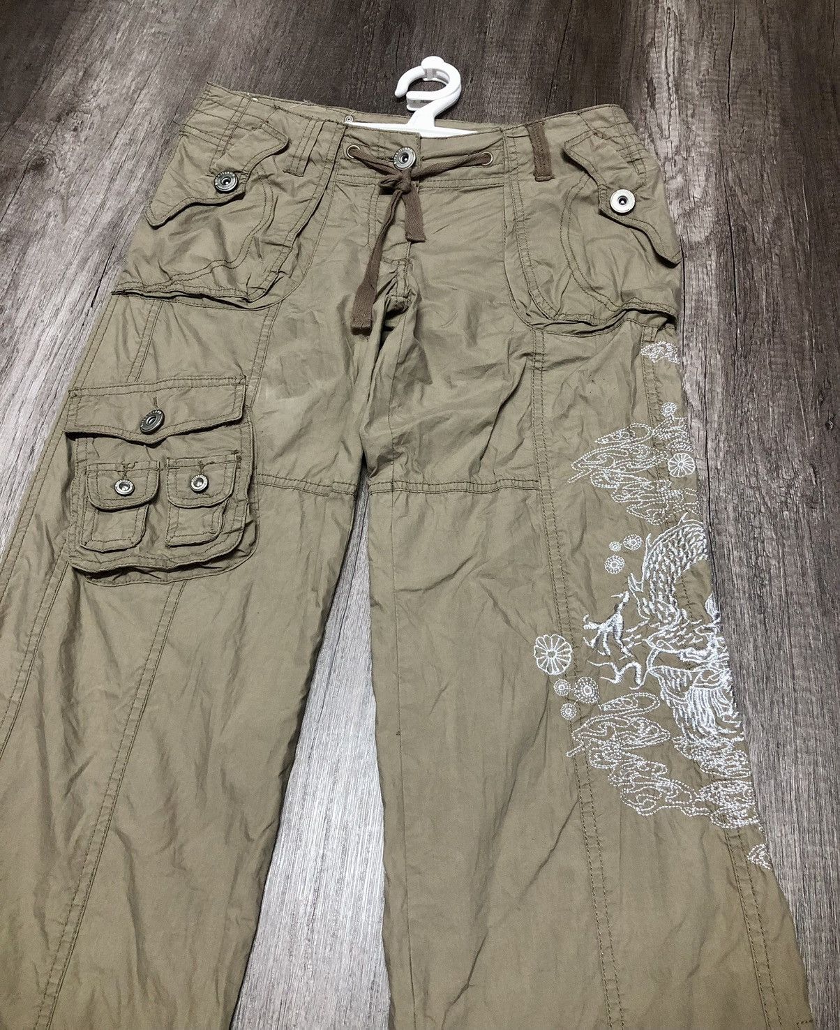 Japanese Brand × River Island River Island Cargo Pants Big Logo Dragon Sukajan Design Size US 32 / EU 48 - 10 Thumbnail