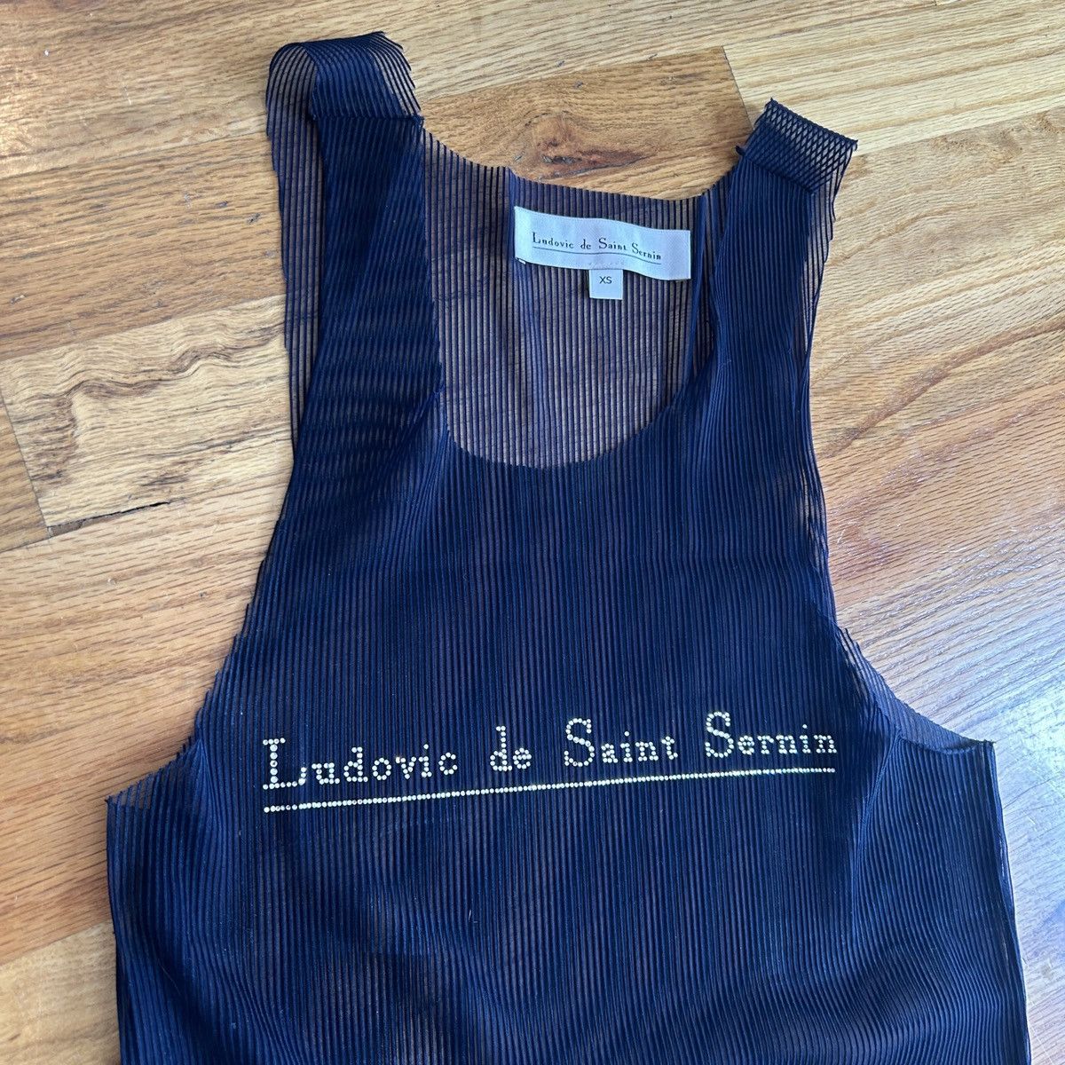 Ludovic De Saint Sernin Ludovic De Saint Sernin navy sheet/ribbed tank top Size US XS / EU 42 / 0 - 2 Thumbnail