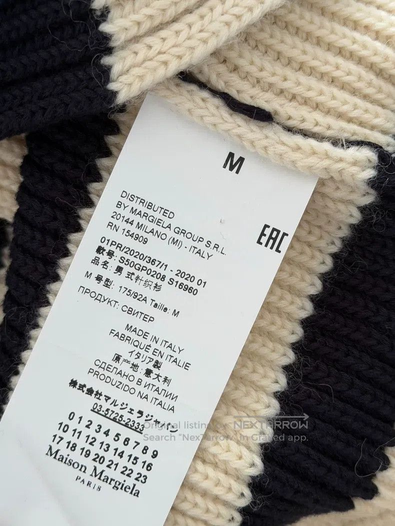Maison Margiela Maison Margiela Black and white zippered knitted coat Size US M / EU 48-50 / 2 - 4 Thumbnail