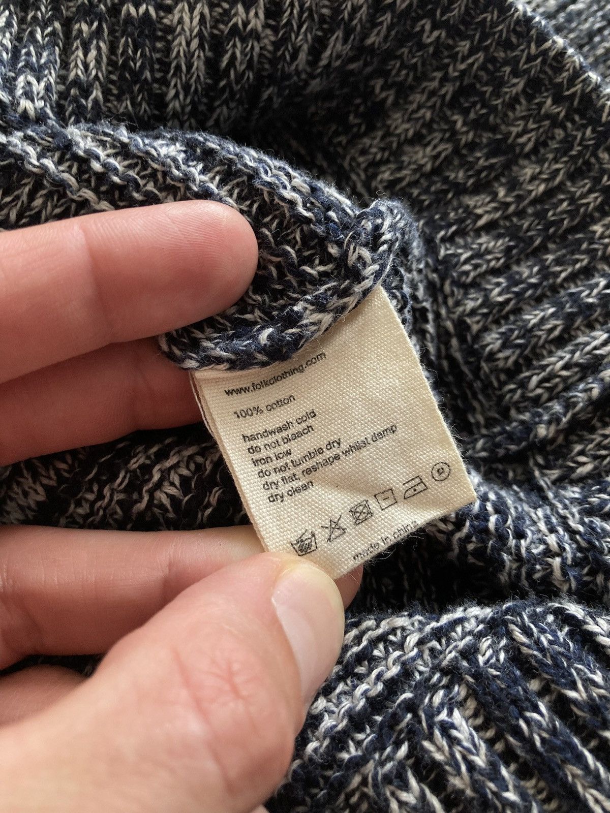 Folk Vintage Folk Mixed Yarn Knit Cotton Sweater Japanese Style Size US L / EU 52-54 / 3 - 8 Thumbnail