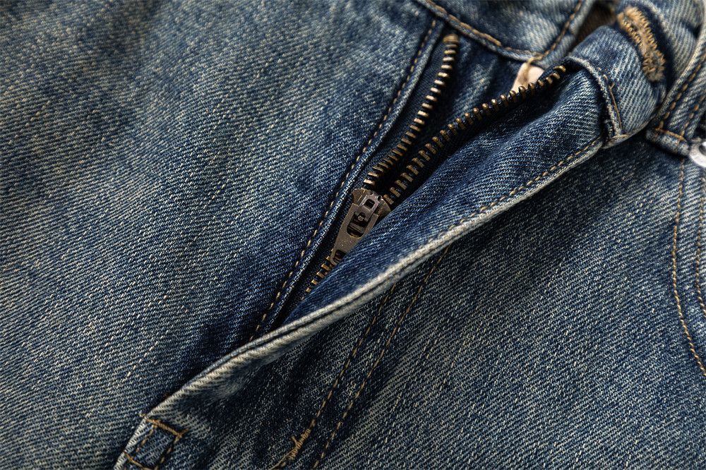 Japanese Brand × Jean Retro washed trendy distressed loose versatile jeans Size US 34 / EU 50 - 4 Thumbnail