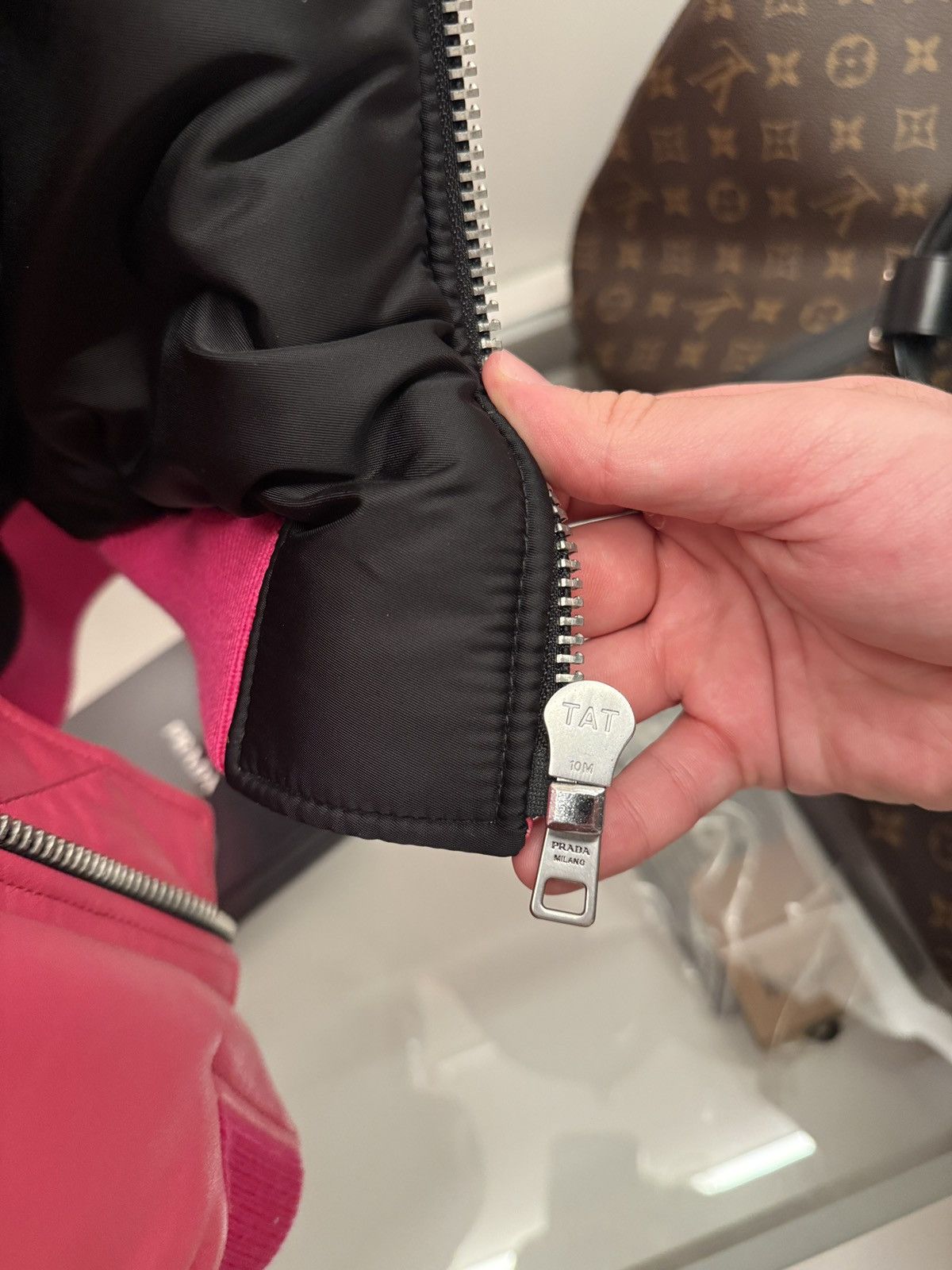 Prada Prada Nappa leather runway bomber Pink Size US M / EU 48-50 / 2 - 12 Thumbnail