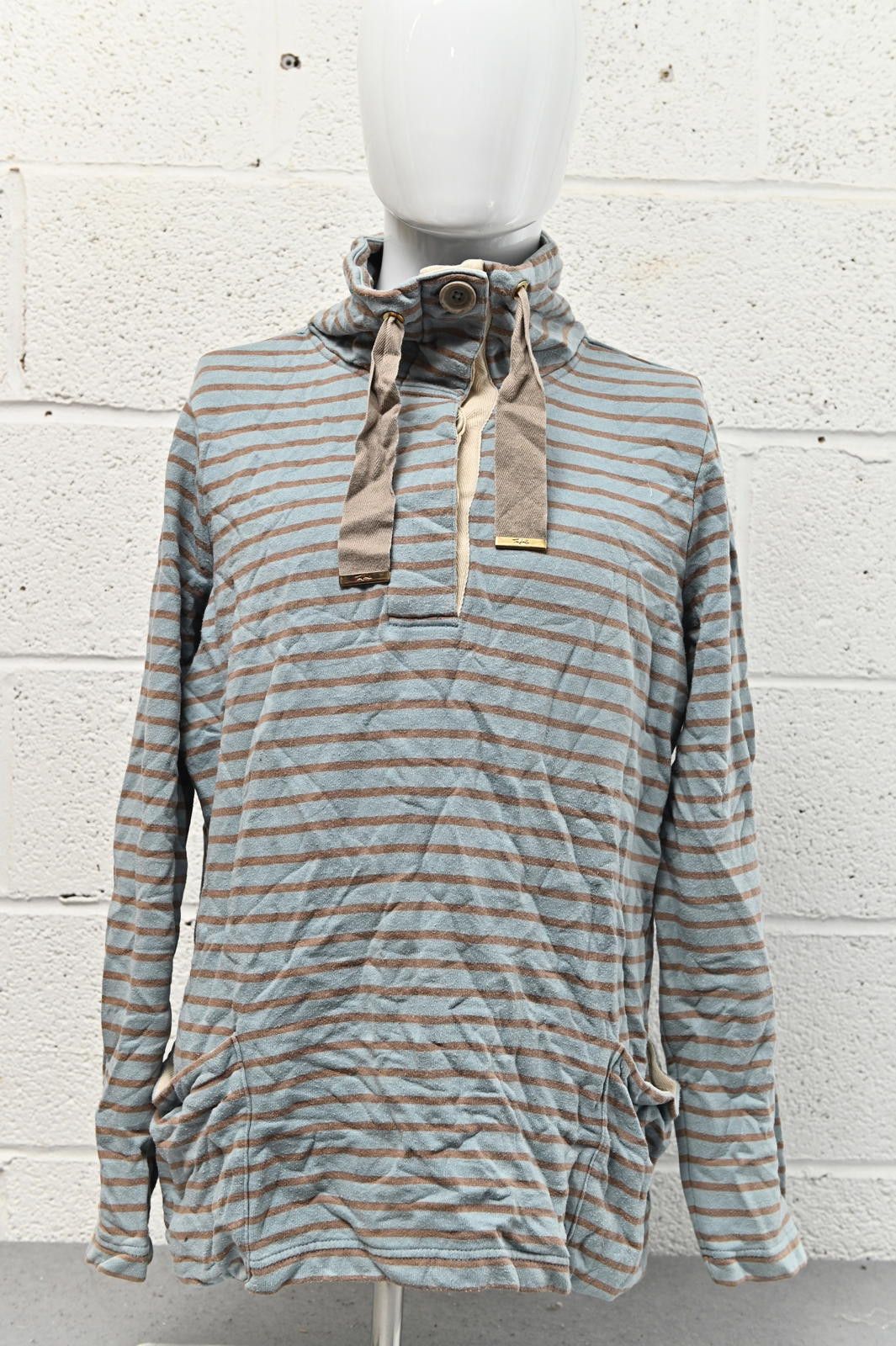 Designer Joules Striped Funnel Neck Pullover Jumper Womens Size 16 Size XL / US 12-14 / IT 48-50 - 1 Thumbnail
