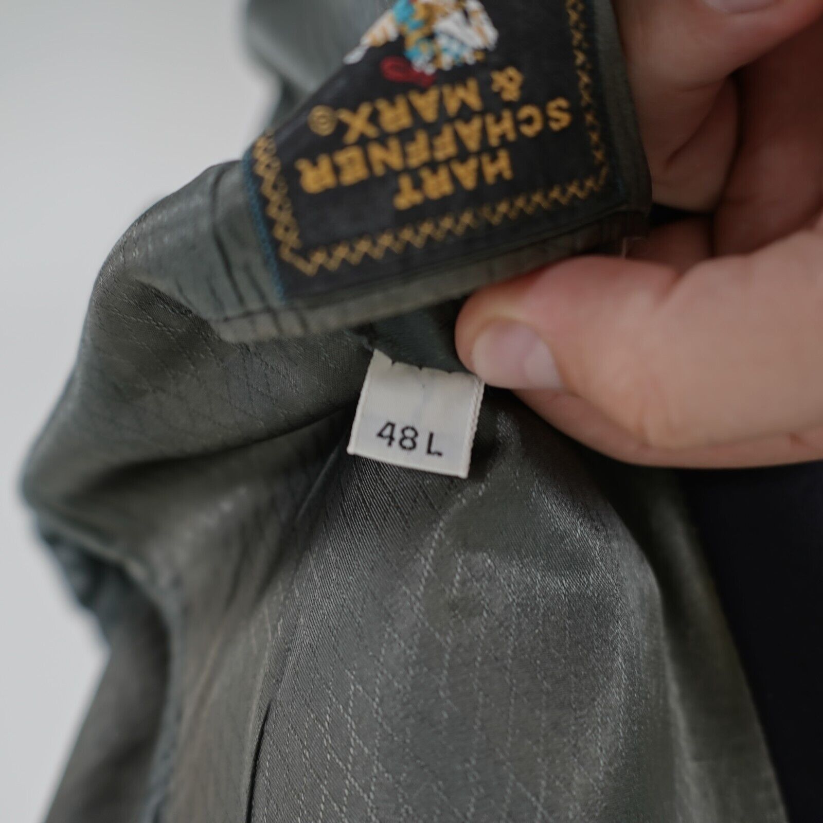 Hart Schaffner Marx Hart Schaffner Marx Micron 2000 Wool Blue 2 Button Suit Jack Size 48L - 11 Thumbnail