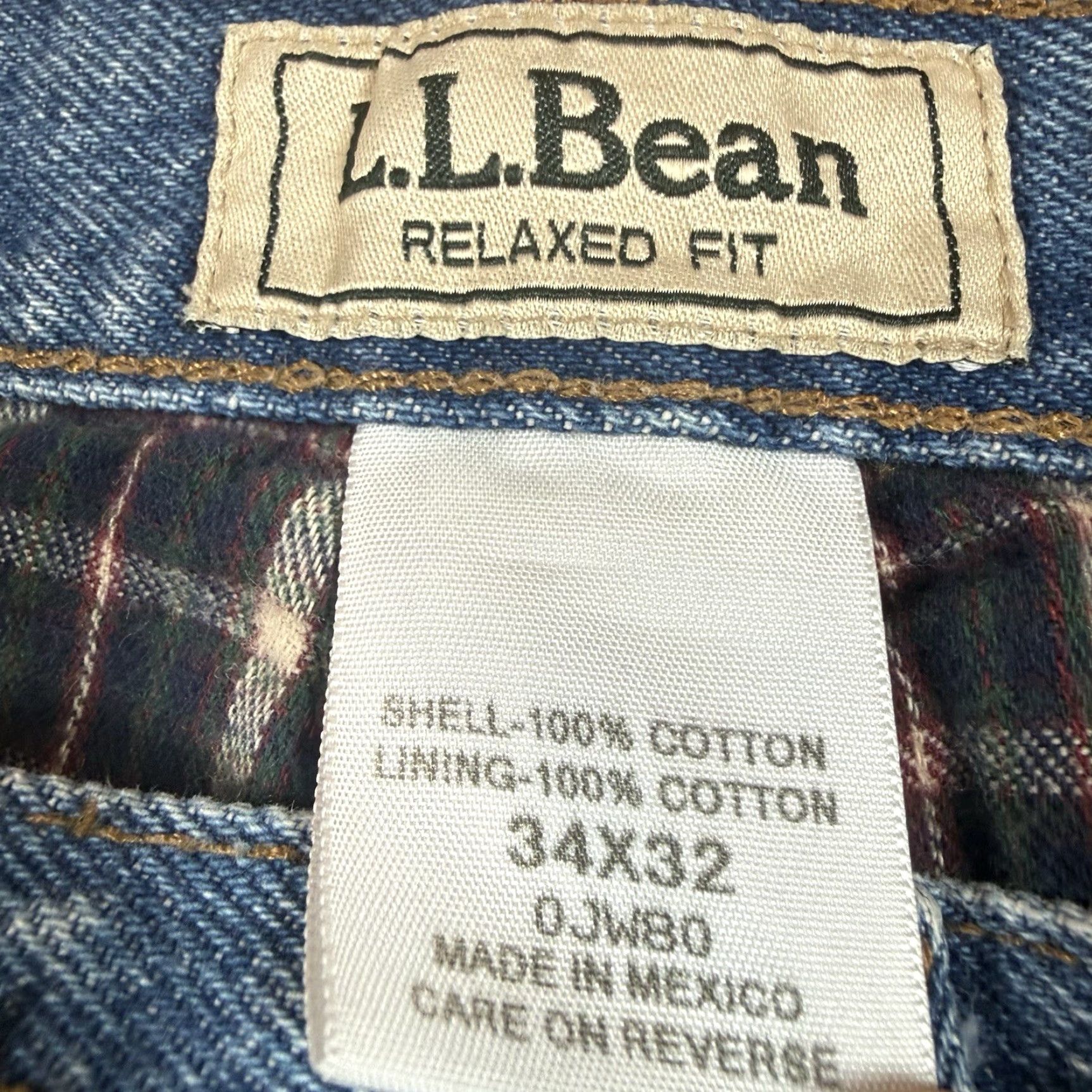 Vintage VINTAGE L.L.Bean Jeans Flannel Lined Insulated Blue Relaxed Straight 32x32 Mens Pants Size US 32 / EU 48 - 5 Thumbnail