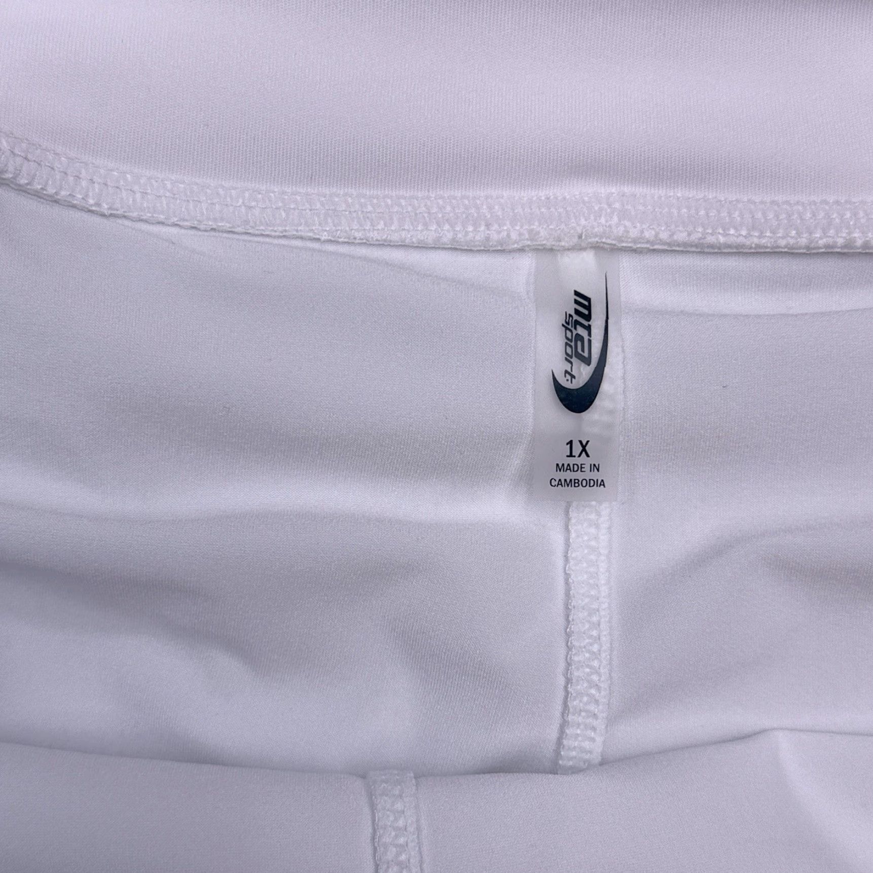 Vintage MTA Sport Skort Womens 1X White High Rise Stretch Zip Pocket New Size ONE SIZE - 4 Thumbnail
