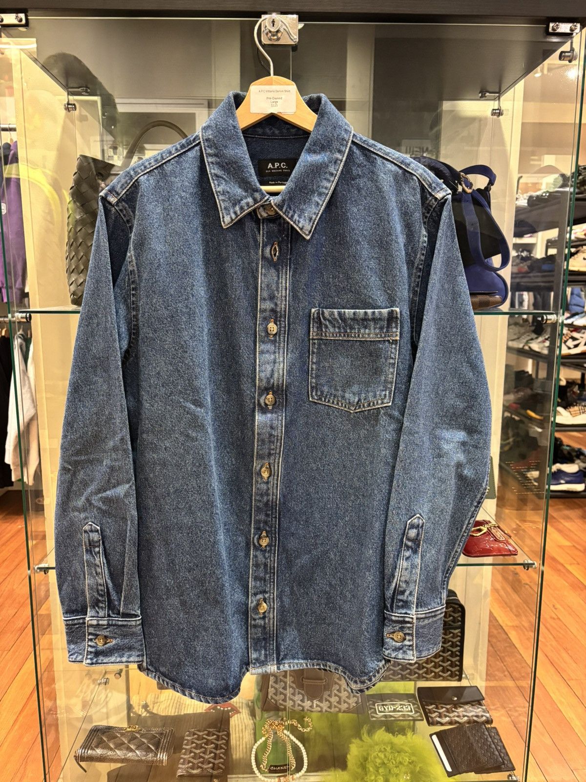 A.P.C. A.P.C. Vittorio Denim Shirt Size US L / EU 52-54 / 3 - 1 Thumbnail