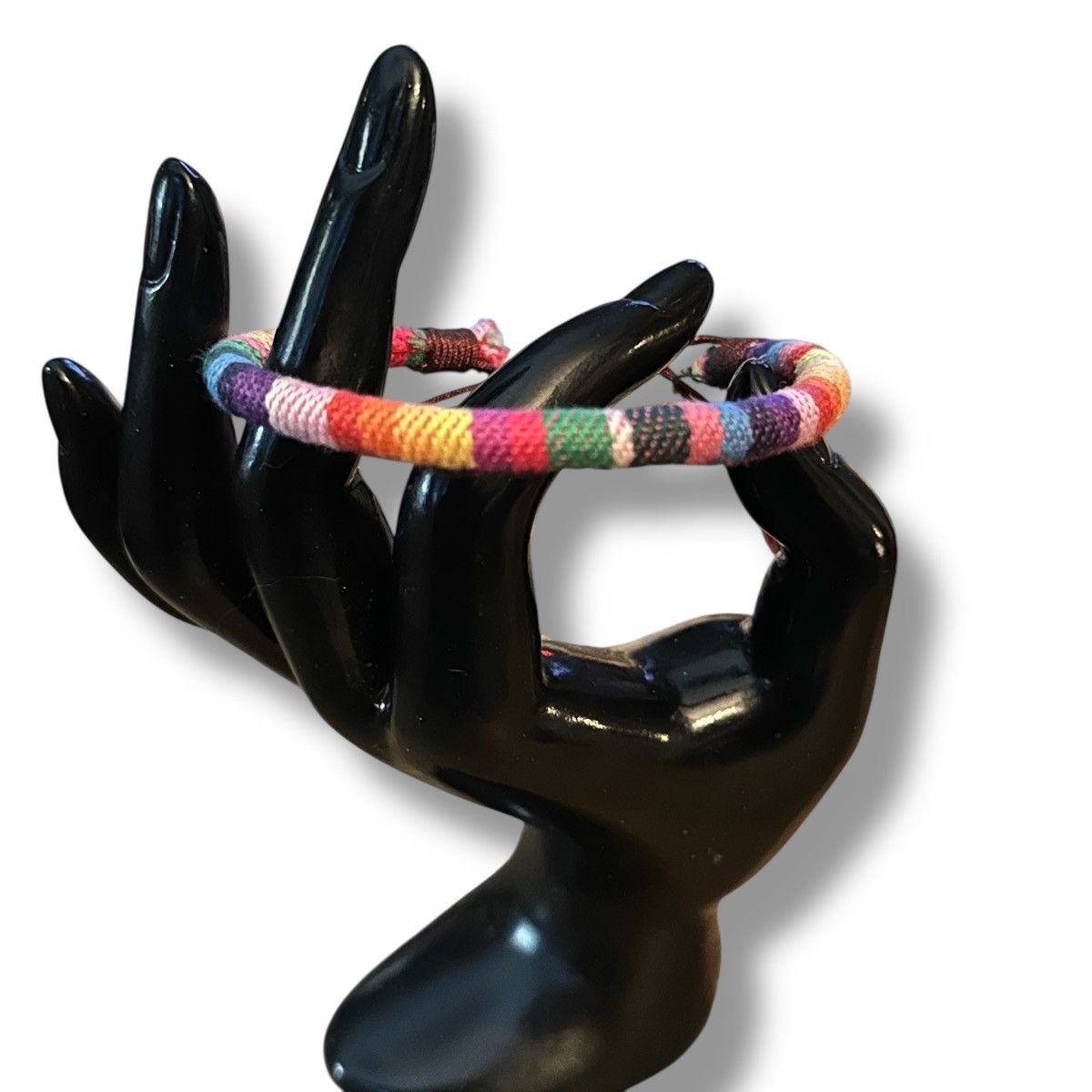 Other Rainbow striped woven adjustable bracelet Size ONE SIZE - 2 Thumbnail