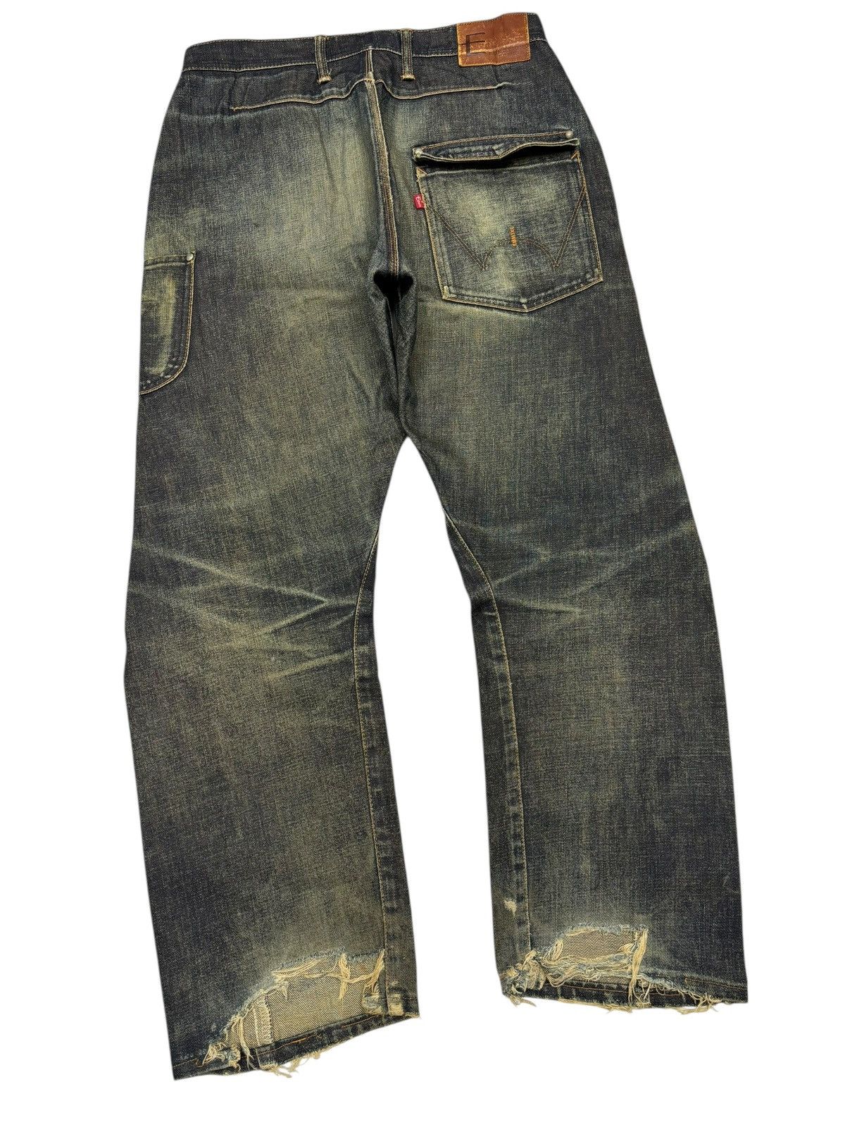 Undercover Rusty Edwin Function Baggy Jeans Mud Wash Denim Loose Size US 31 - 6 Thumbnail