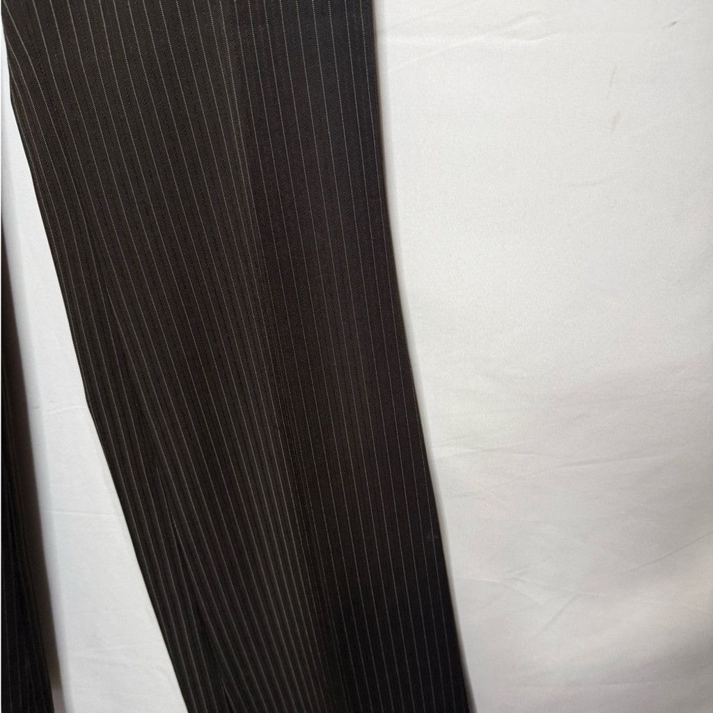 Elie Tahari NWOT Tahari brown pinstripe pants blazer wide leg suit set 4 Size 27" / US 4 / IT 40 - 9 Thumbnail