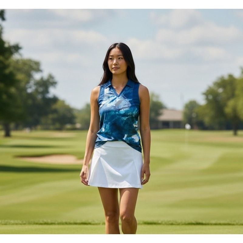 Other NWT Slazenger Women's Marble Sleeveless Golf Polo Blue XS Size XS / US 0-2 / IT 36-38 - 7 Thumbnail