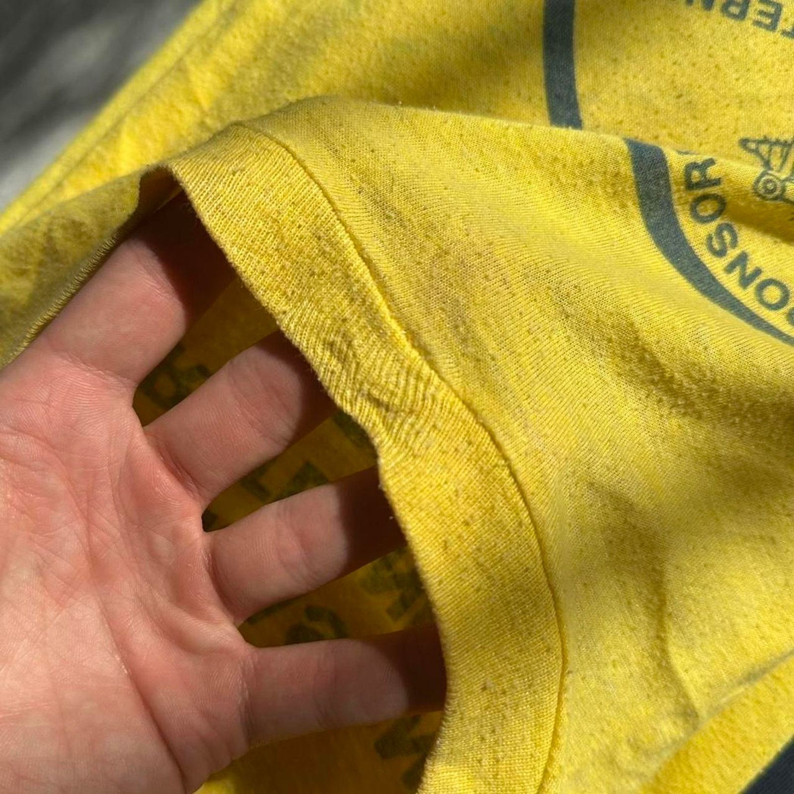 Vintage Vintage 70s Yellow Wheelchair Track and Field Frat Tee Size US L / EU 52-54 / 3 - 7 Thumbnail