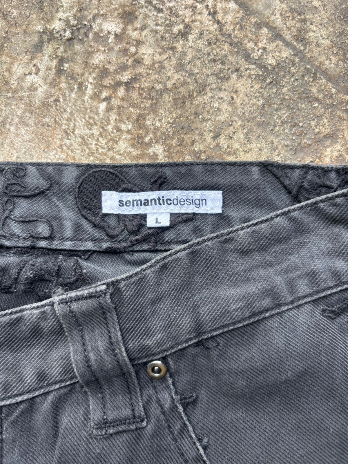 Japanese Brand 2000s Semantic Design Japan Skull Poem SeditionariesPants Size US 30 / EU 46 - 9 Thumbnail