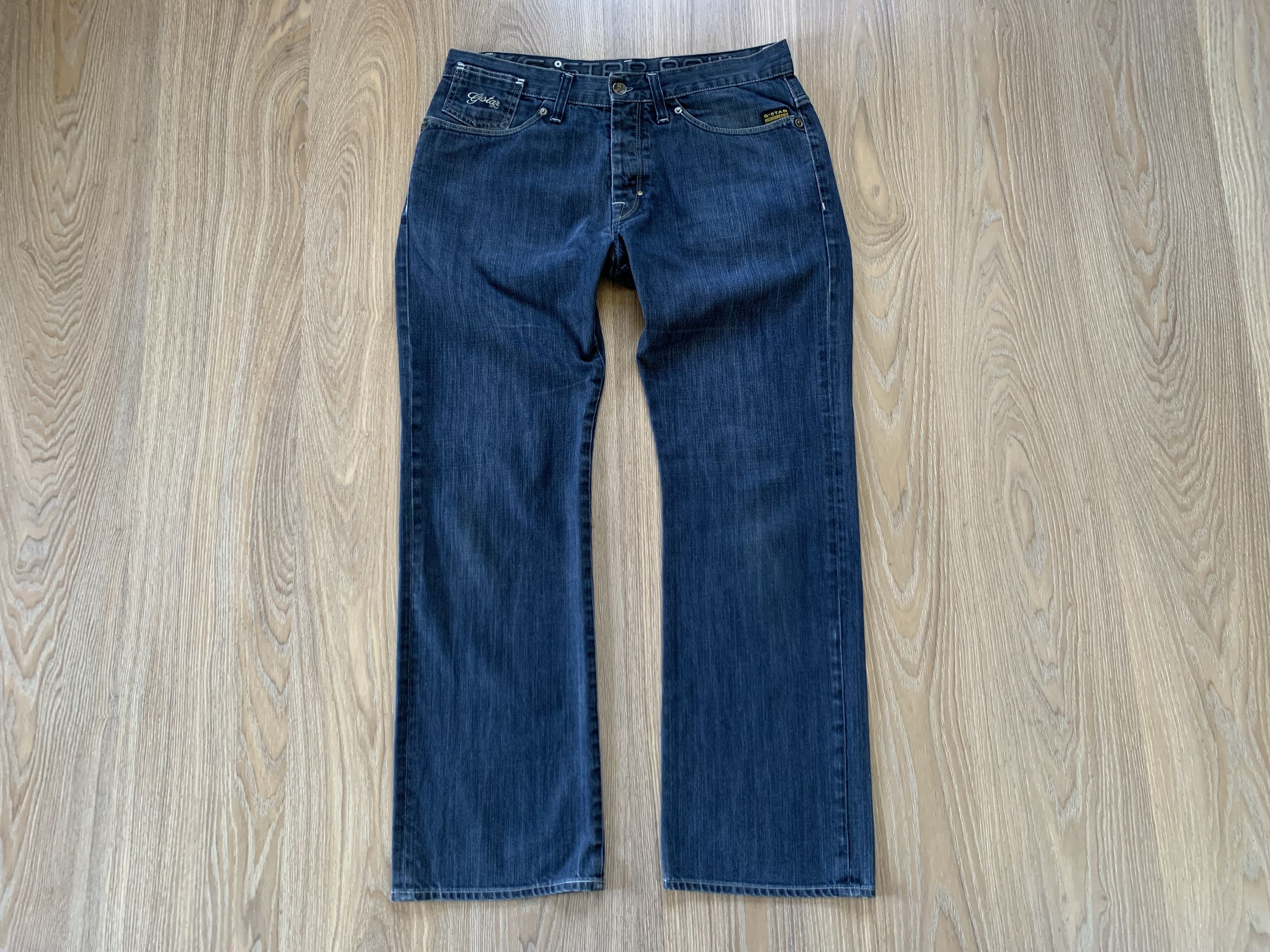 G-Star × Vintage Vintage G Star Raw 3301 Distressed Denim Jeans Size US 34 / EU 50 - 2 Thumbnail