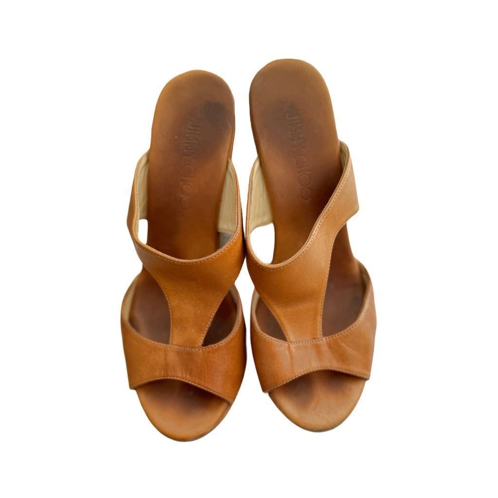 Jimmy Choo Jimmy Choo Women's Espadrille Wedge Sandals Brown Size 7.5 Size US 7.5 / IT 37.5 - 7 Thumbnail