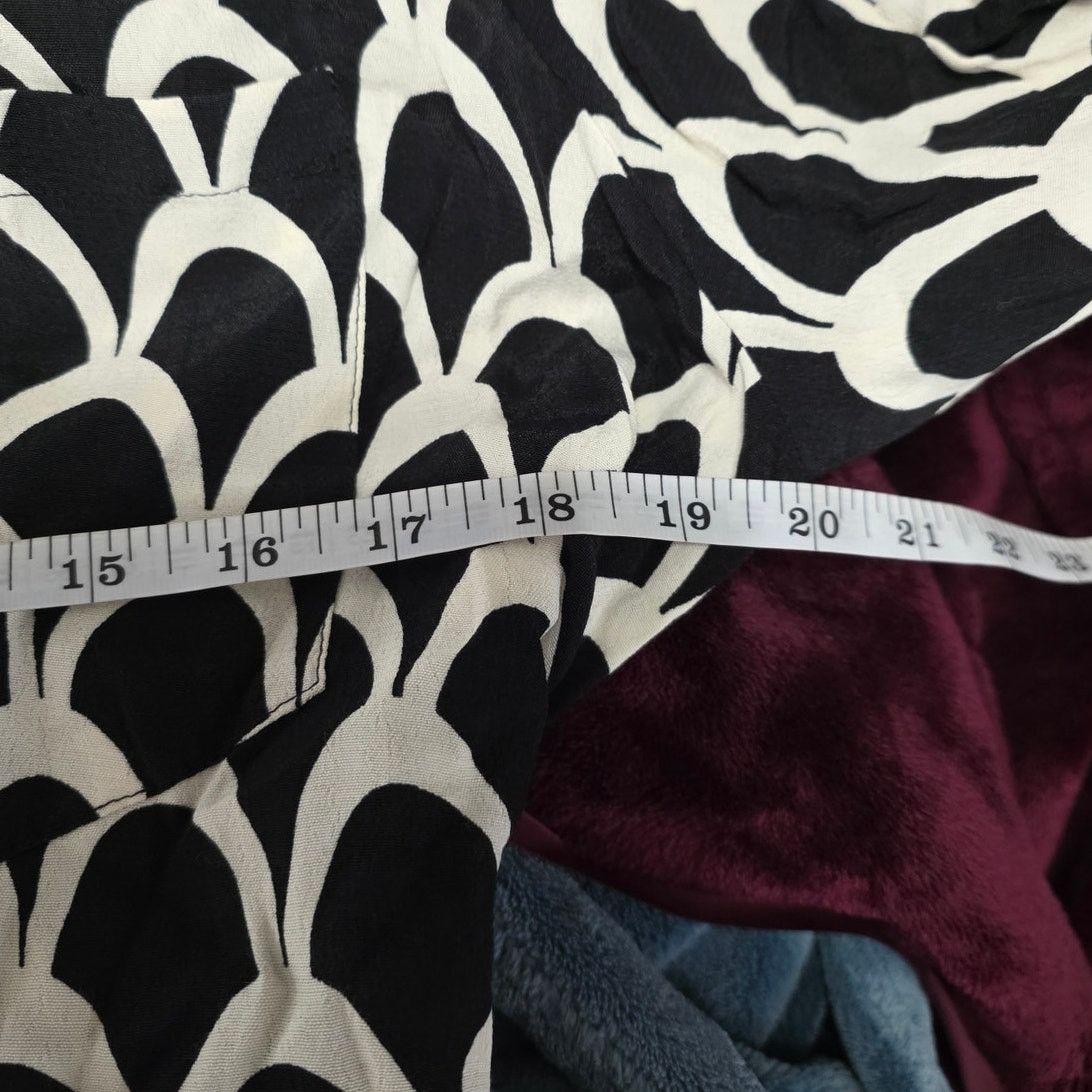 Zara Zara Black & White Geometric Sheer Emelie Shirt Dress - XXL Size XXL / US 16-18 / IT 52-54 - 9 Thumbnail
