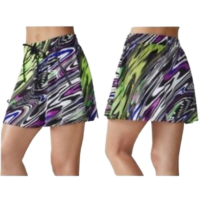 Lululemon NEW Fabletics Neon Stripe Black Marble Active Mini Skirt Size 28" / US 6 / IT 42 - 1 Thumbnail