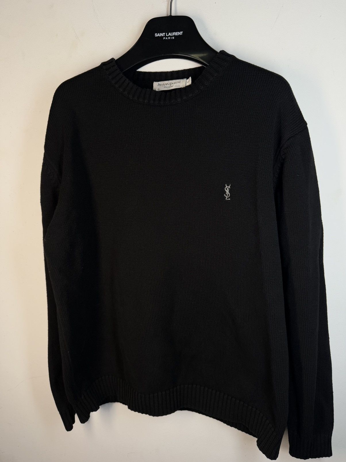Yves Saint Laurent Black YSL Sweater Knit Size US M / EU 48-50 / 2 - 14 Thumbnail