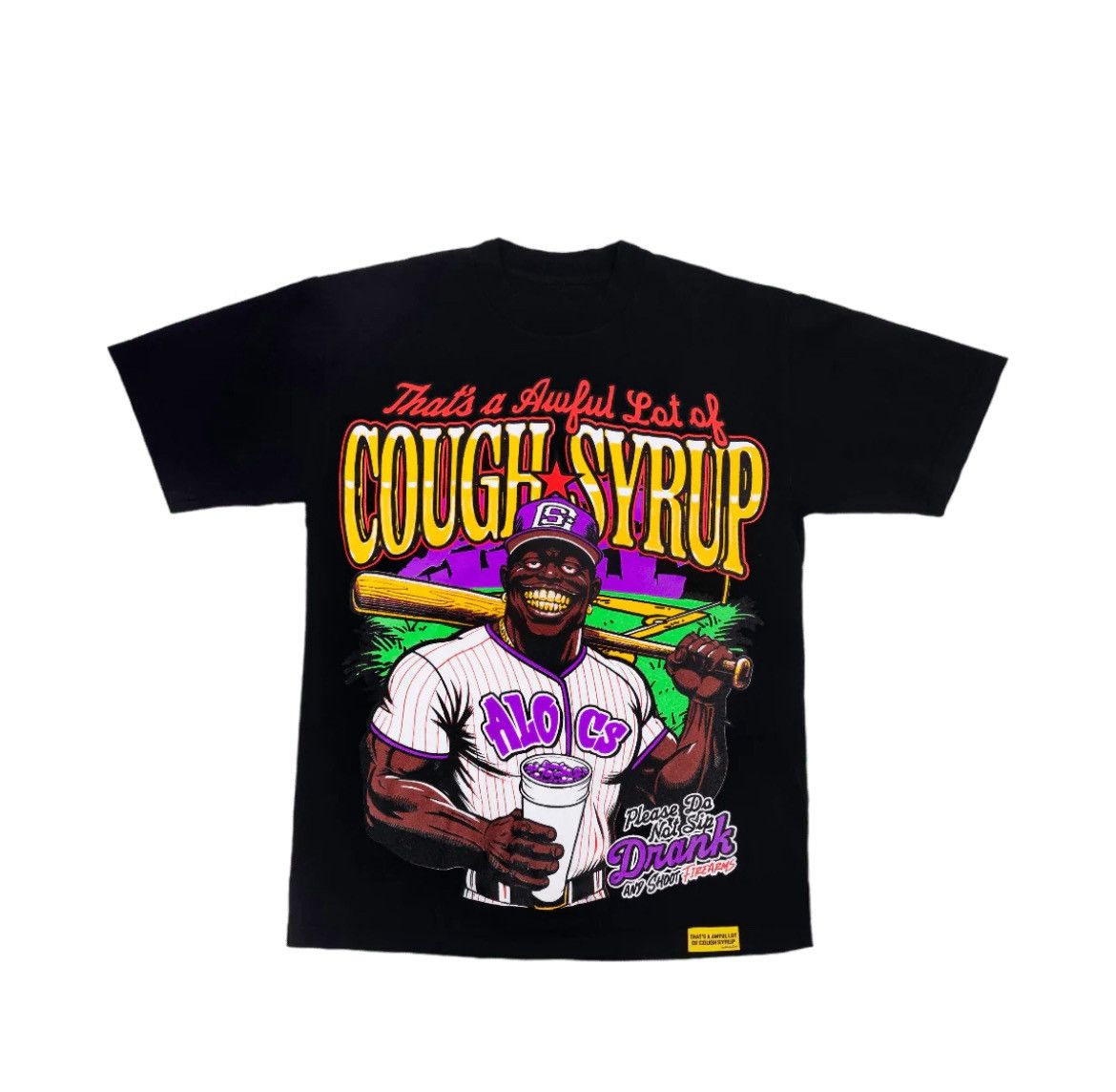 Awful Lot of Cough Syrup Baseball Tee