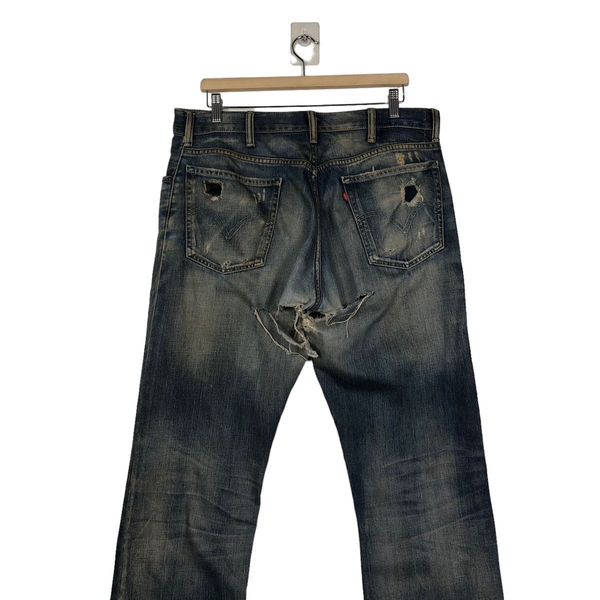 Levi's 🔥Rare Worn Rusty Big Hole Levi’s Distressed Jeans Denim Size US 36 / EU 52 - 10 Thumbnail